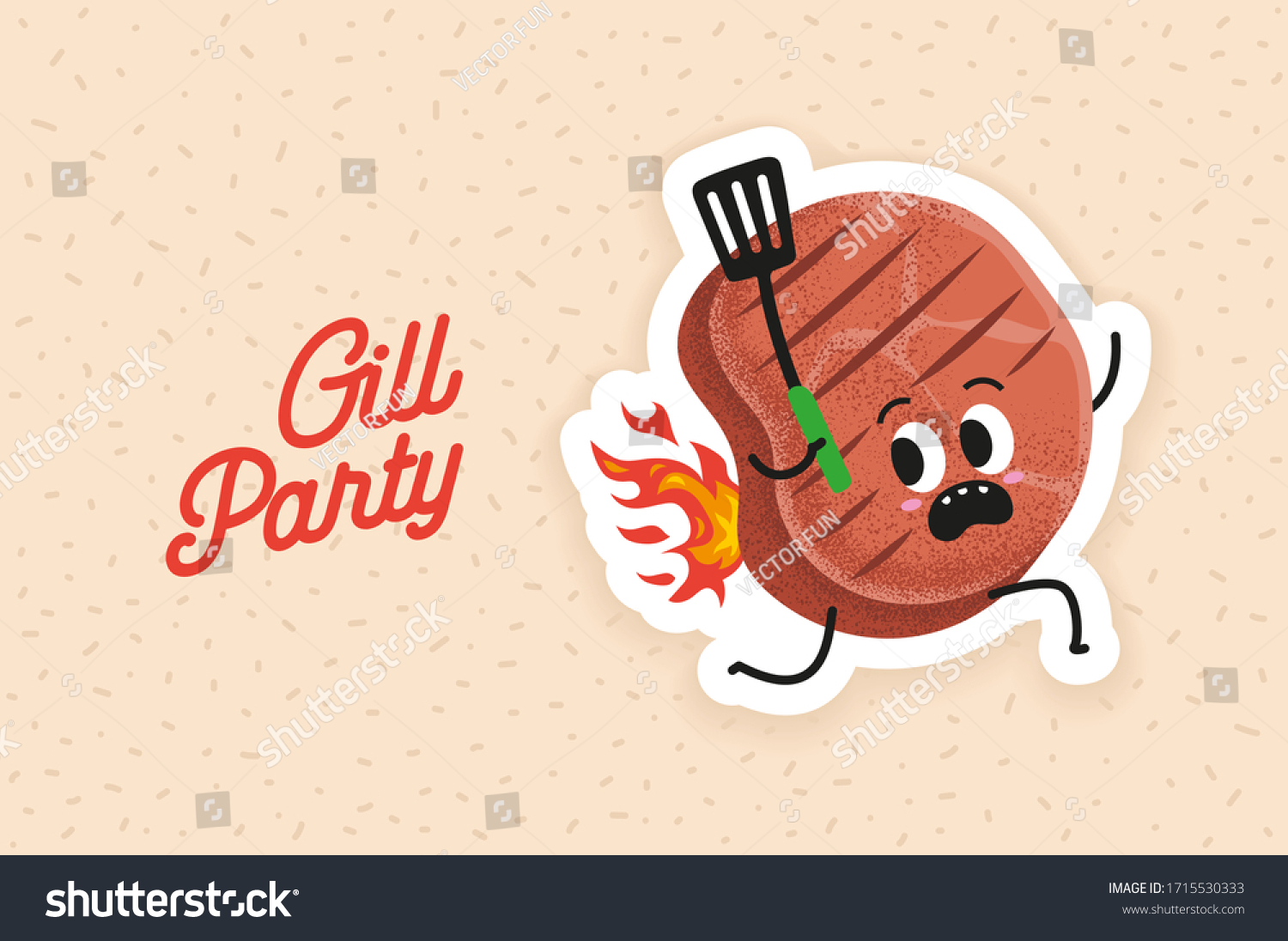 Grill Party Vector Illustration Design Cute Stock Vector Royalty Free