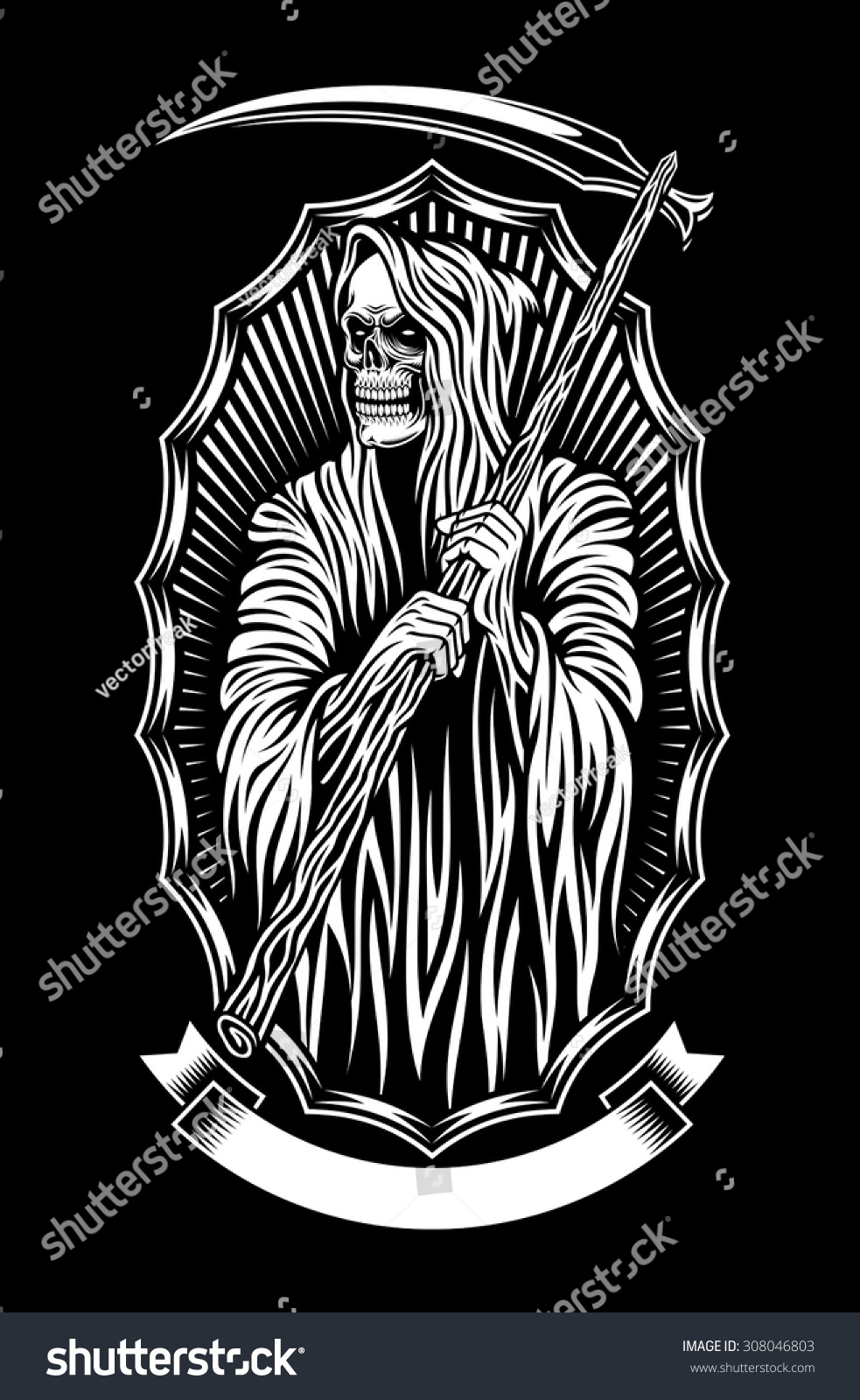 Grim Reaper Vector Art Stock Vector 308046803 - Shutterstock