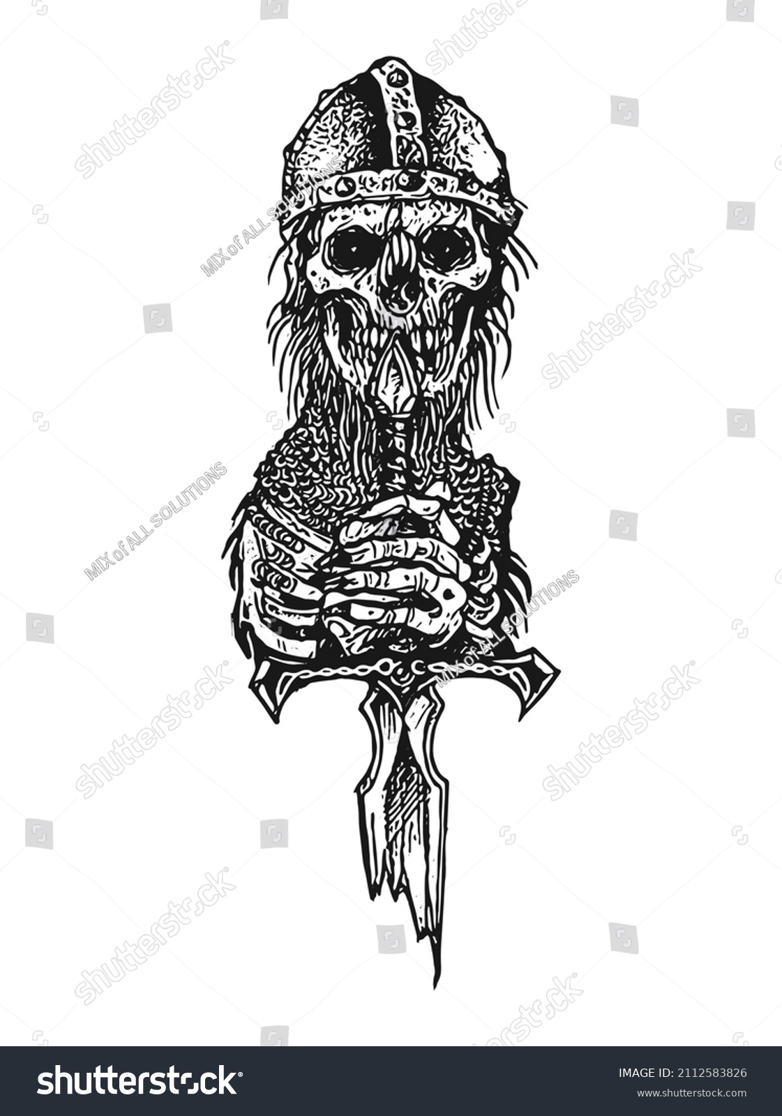 Grim Reaper Sword Vector Illustration Stock Vector (Royalty Free ...