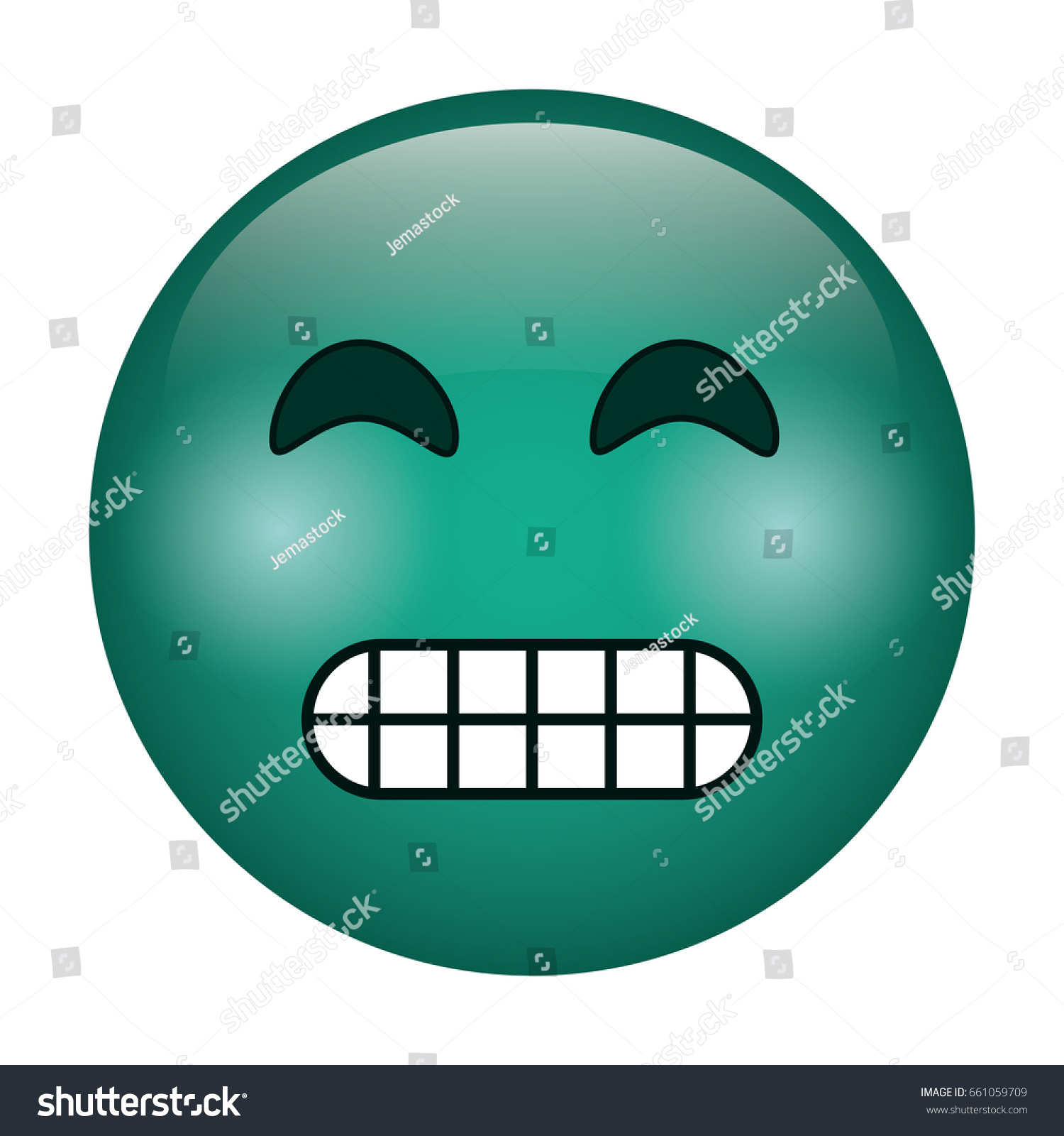 Grimacing Face Emoticon Funny Icon Stock Vector Royalty Free