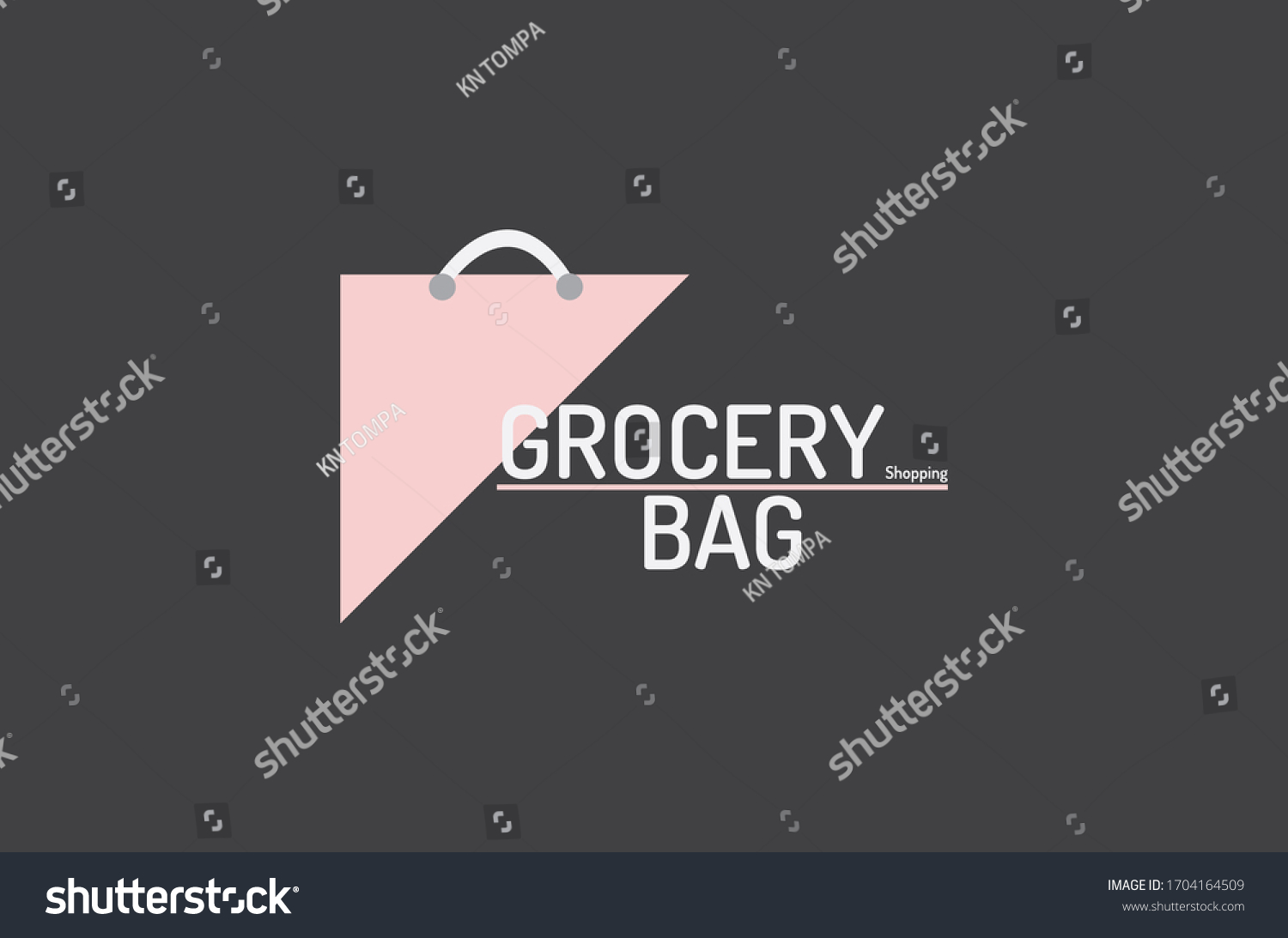 Grocery Shopping Bag Logo Design Vector Stock Vector (Royalty Free