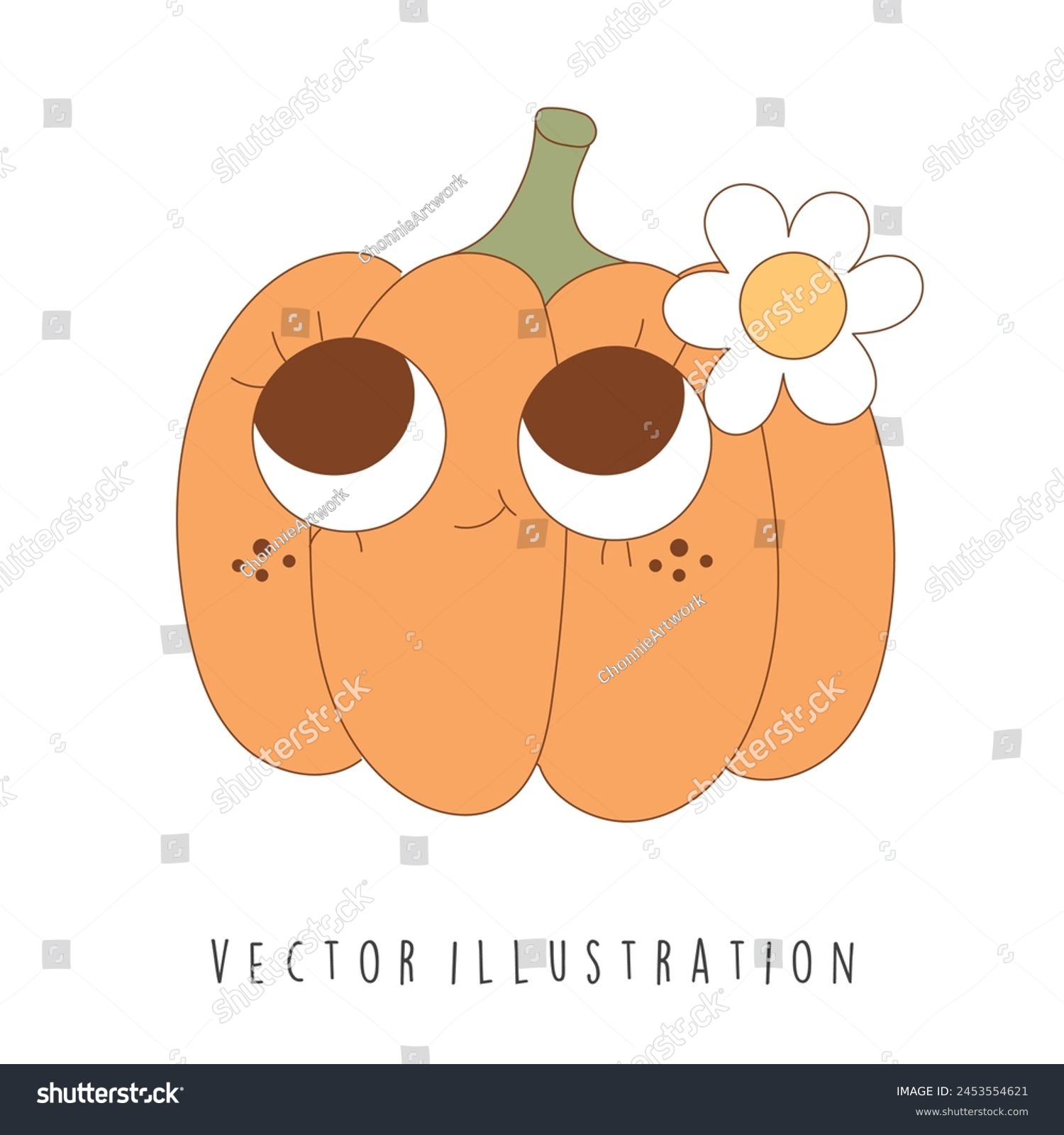 SVG of Groovy Autumn, Thanksgiving. Vector Illustration. svg