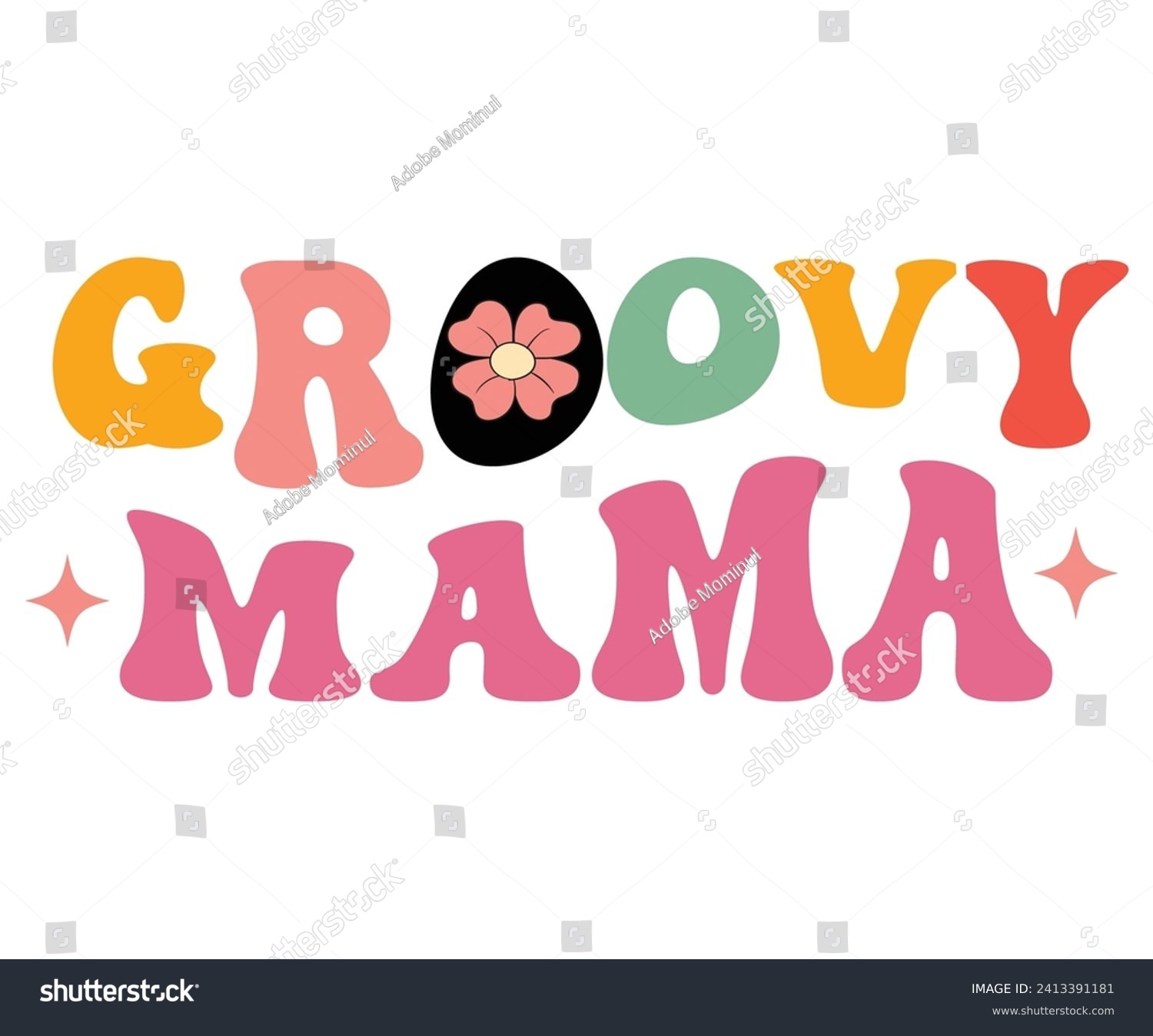 SVG of Groovy Mama Retro Svg,Mothers Day Svg,Png,Mom Quotes Svg,Funny Mom Svg,Gift For Mom Svg,Mom life Svg,Mama Svg,Mommy T-shirt Design,Svg Cut File,Dog Mom deisn,Retro Groovy,Auntie T-shirt Design, svg