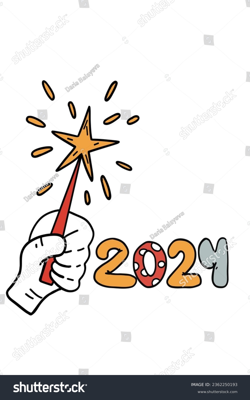 SVG of Groovy New 2024 Year card set svg