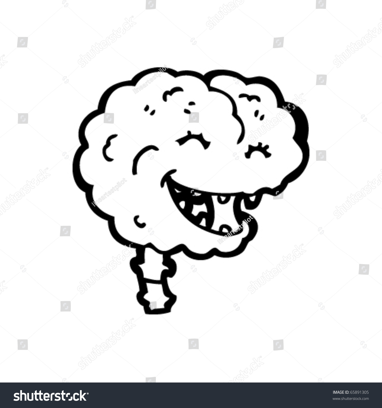 Gross Brain Cartoon Stock Vector 65891305 - Shutterstock