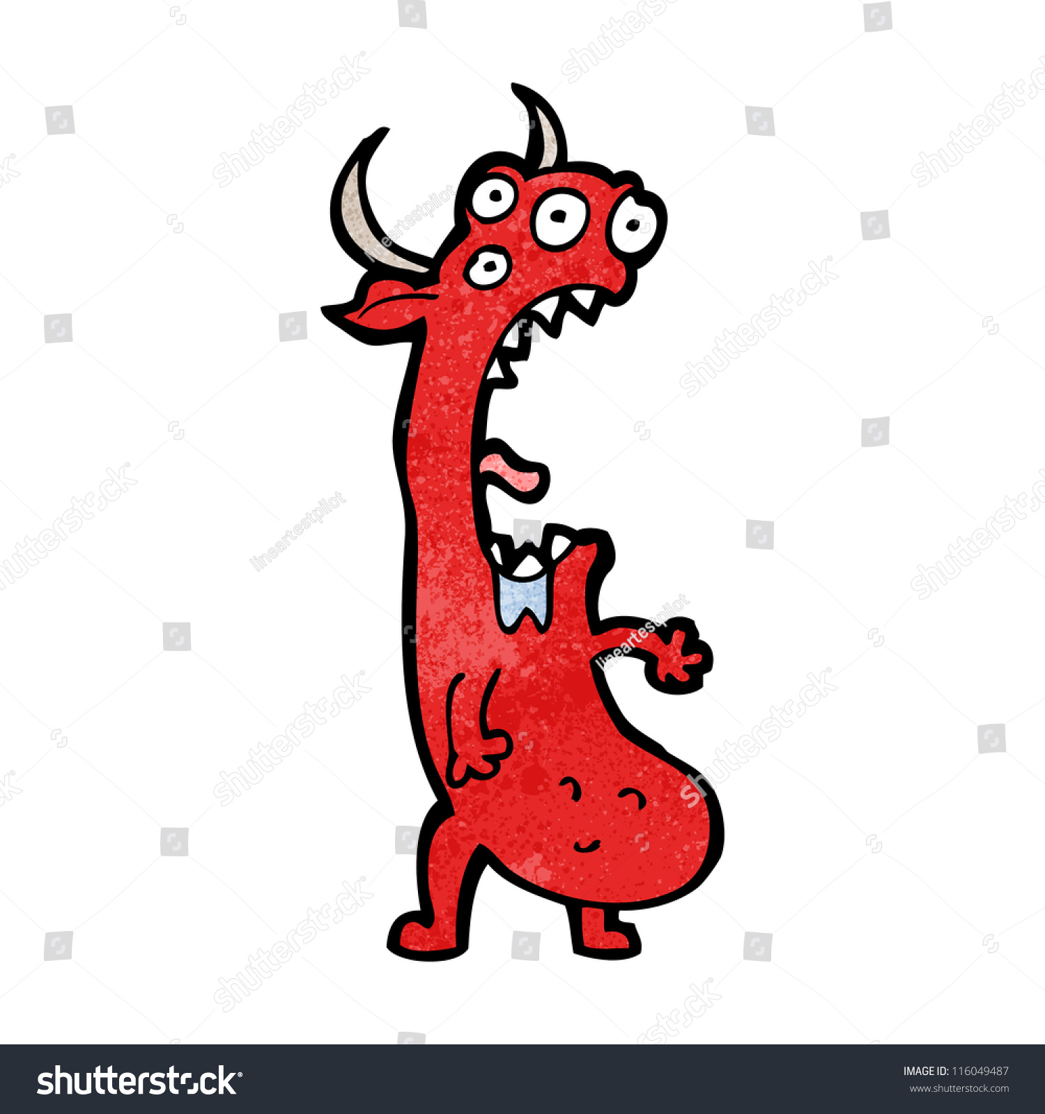 Gross Demon Cartoon Stock Vector Illustration 116049487 : Shutterstock