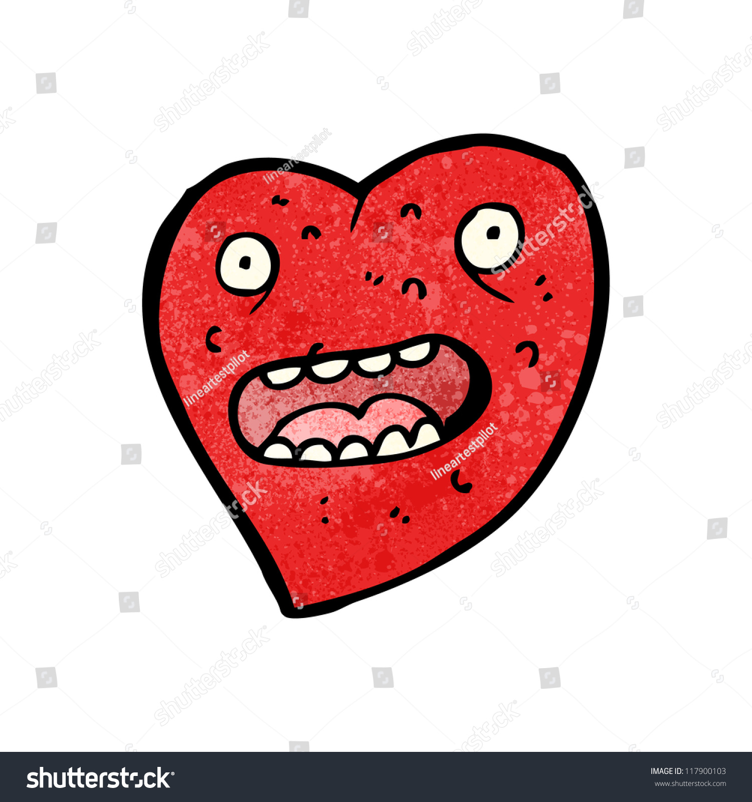 Gross Heart Cartoon Stock Vector (Royalty Free) 117900103