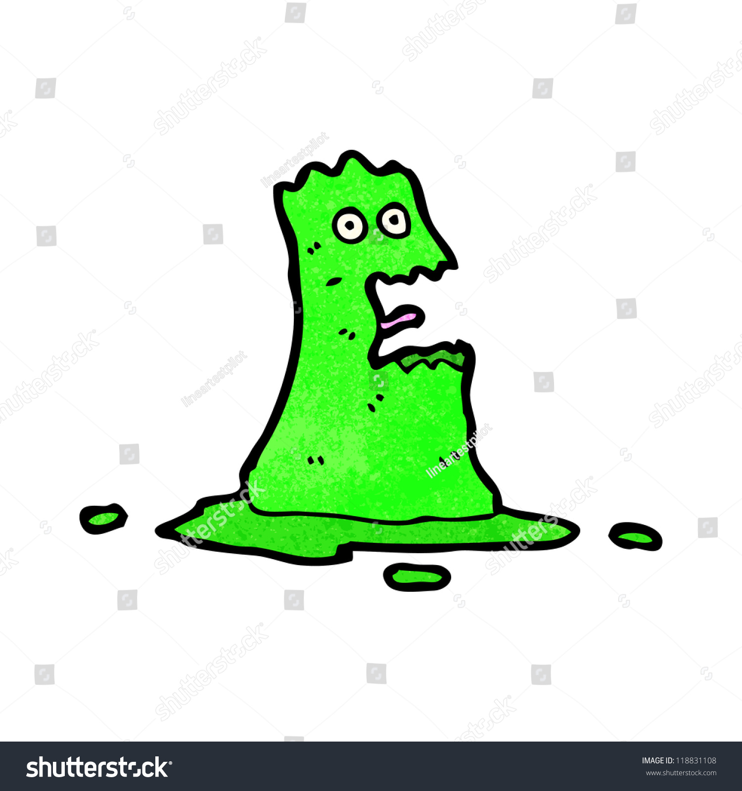 Gross Slime Monster Cartoon Stock Vector Royalty Free 118831108 1527