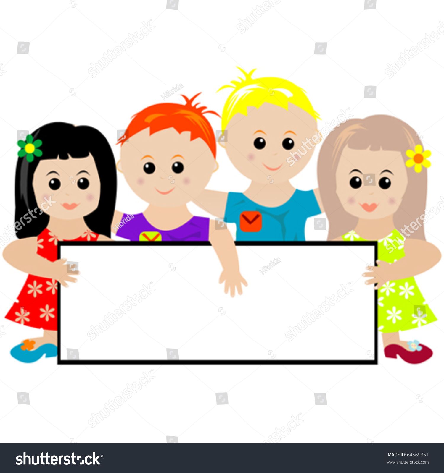 Group Kids Banner Vector De Stock (libre De Regalías)286488281