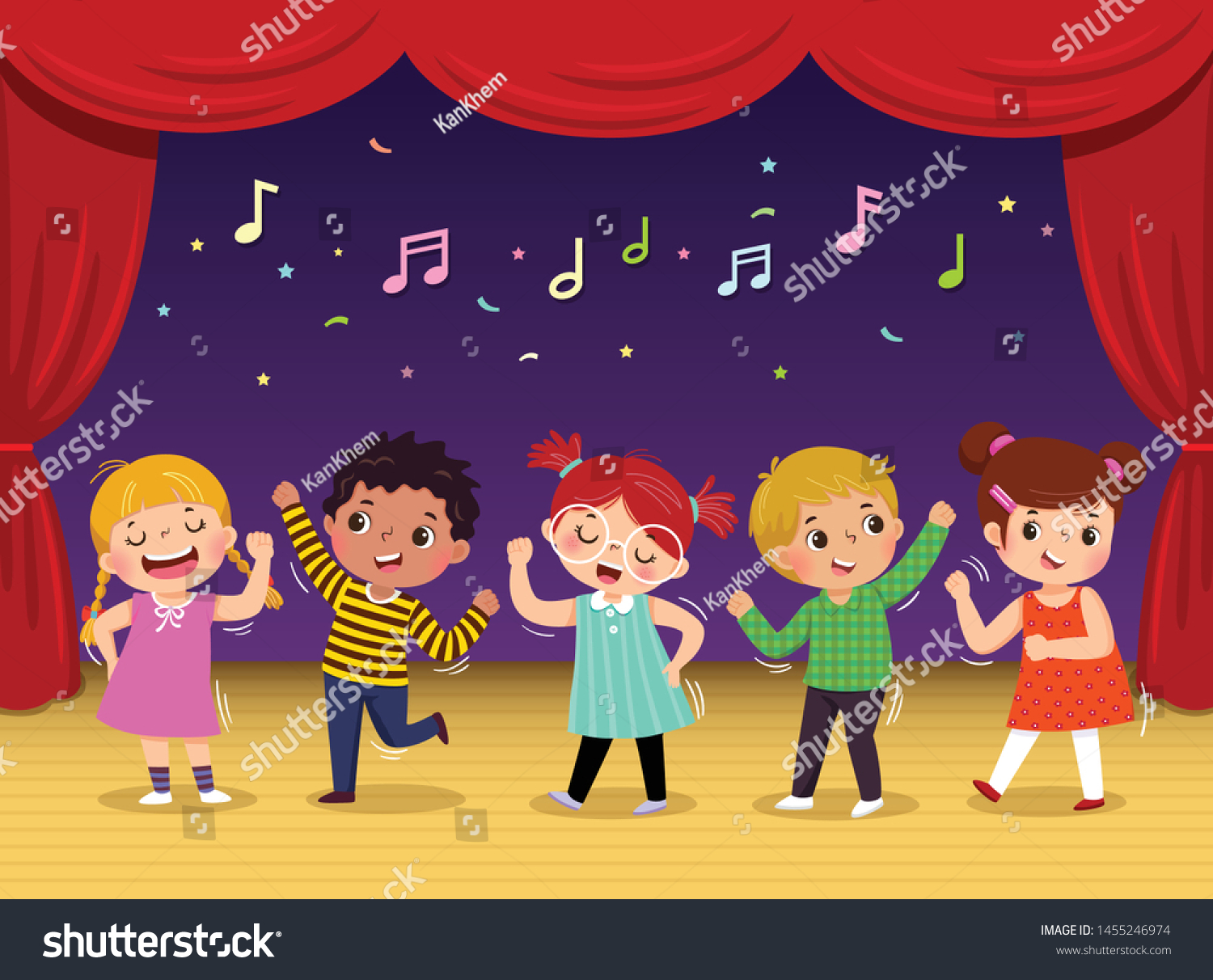 2-004-cartoon-kids-dancing-and-singing-images-stock-photos-vectors
