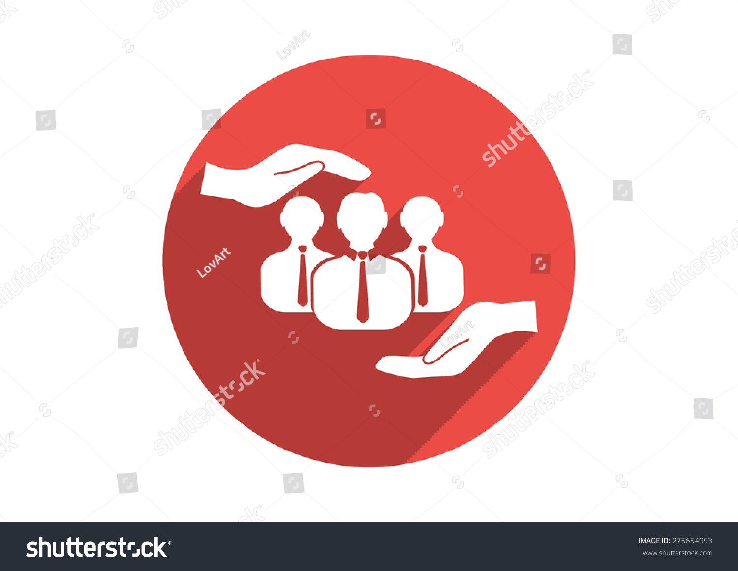 Group People Hand Web Icon Vector Stock Vector (Royalty Free) 275654993