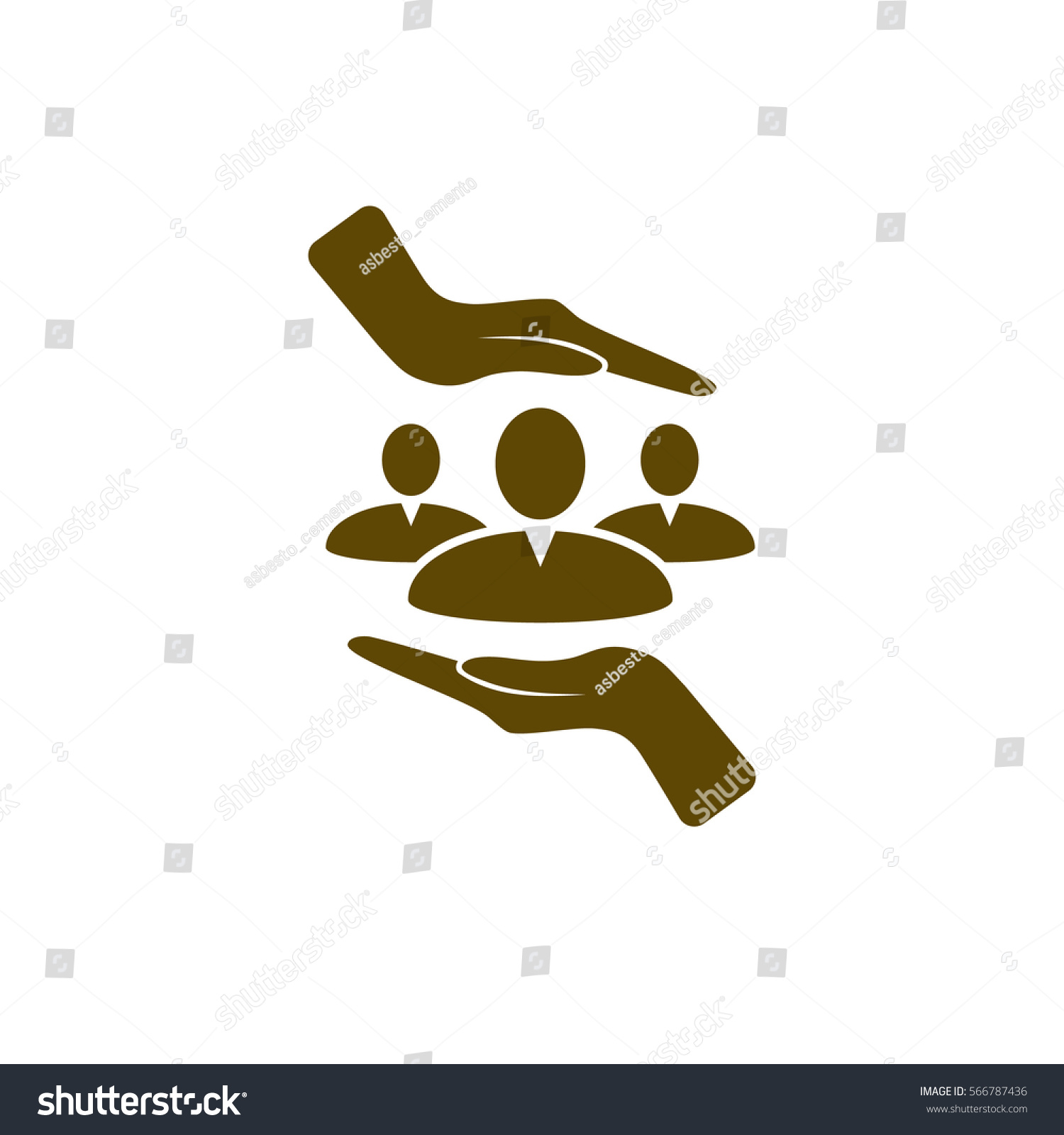 Group People Hands Icon Stock Vector (Royalty Free) 566787436