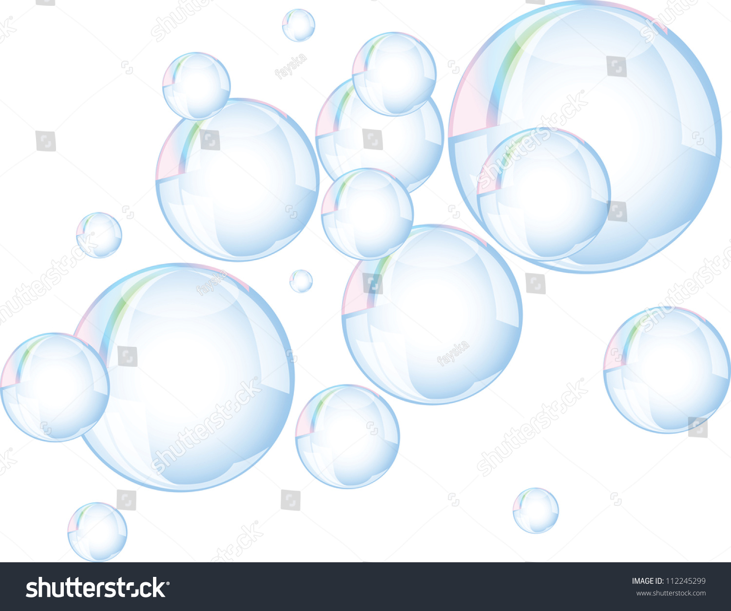 Group Of Vector Bubbles Isolated On White Background - 112245299 ...