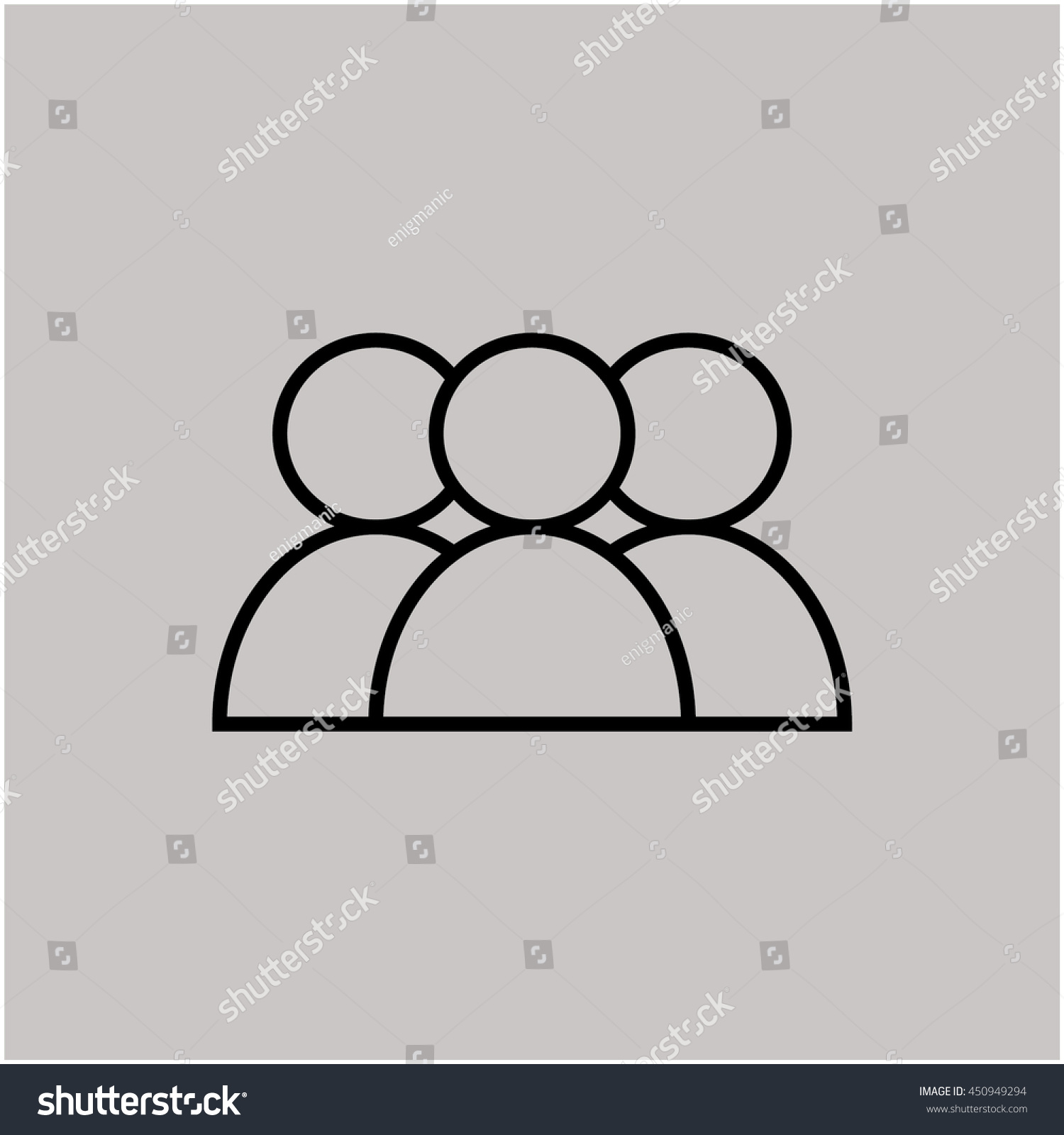 Group Outline Vector Icon Line Illustration Stock Vector 450949294 ...