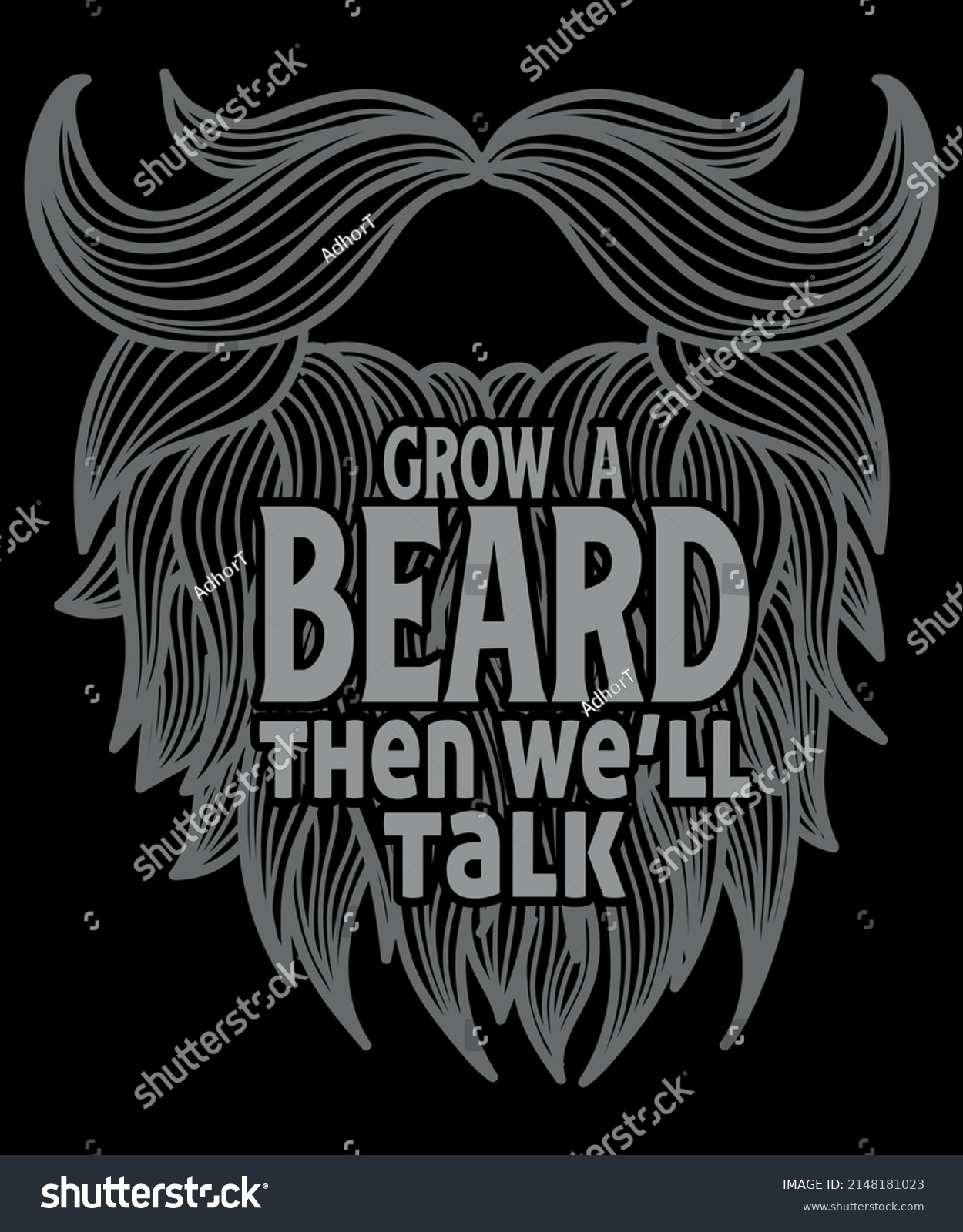 SVG of Grow A Beard Then We'll Talk Shirt. Funny Beard T-Shirt svg