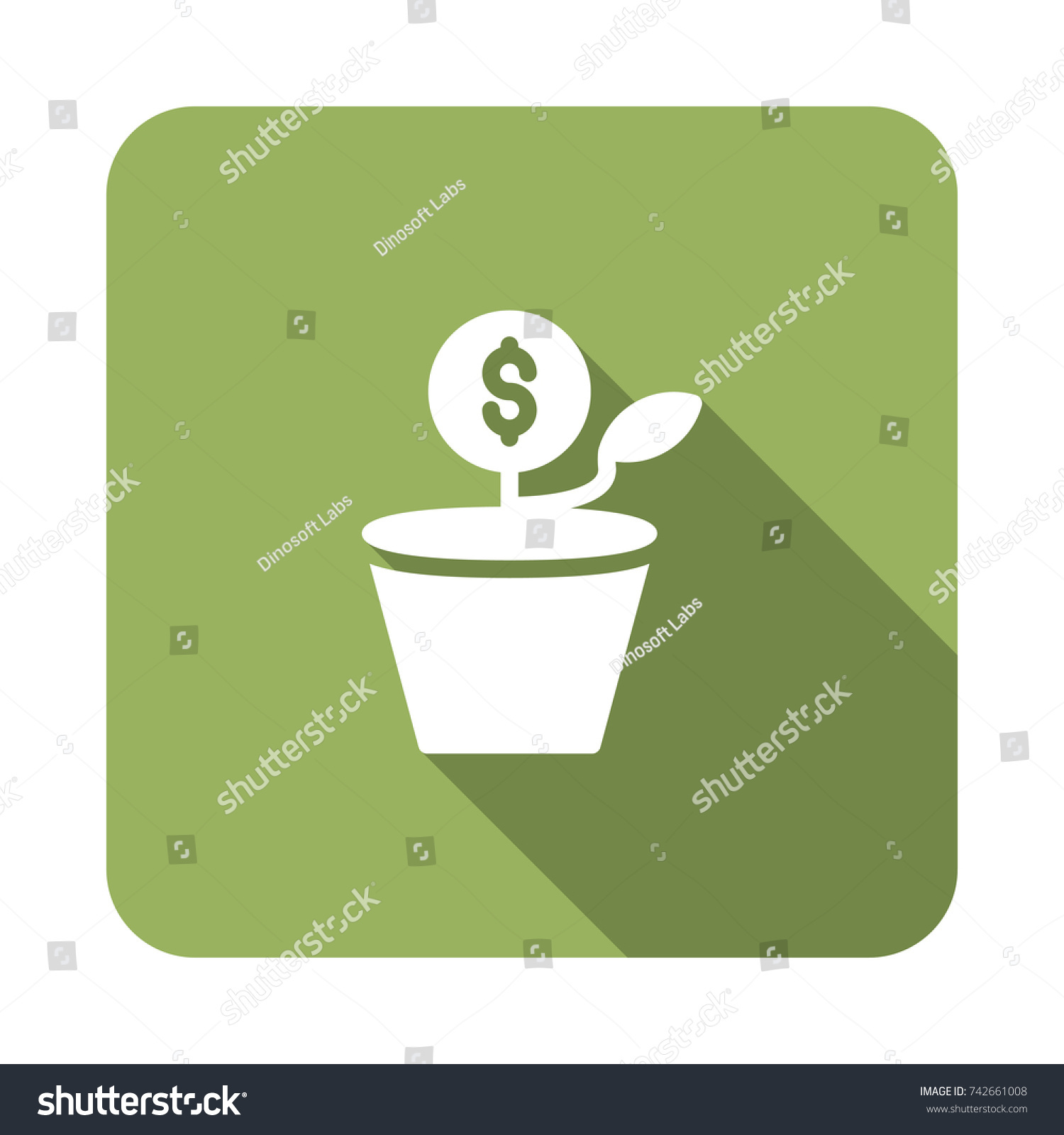 Growing Icon Stock Vector (Royalty Free) 742661008