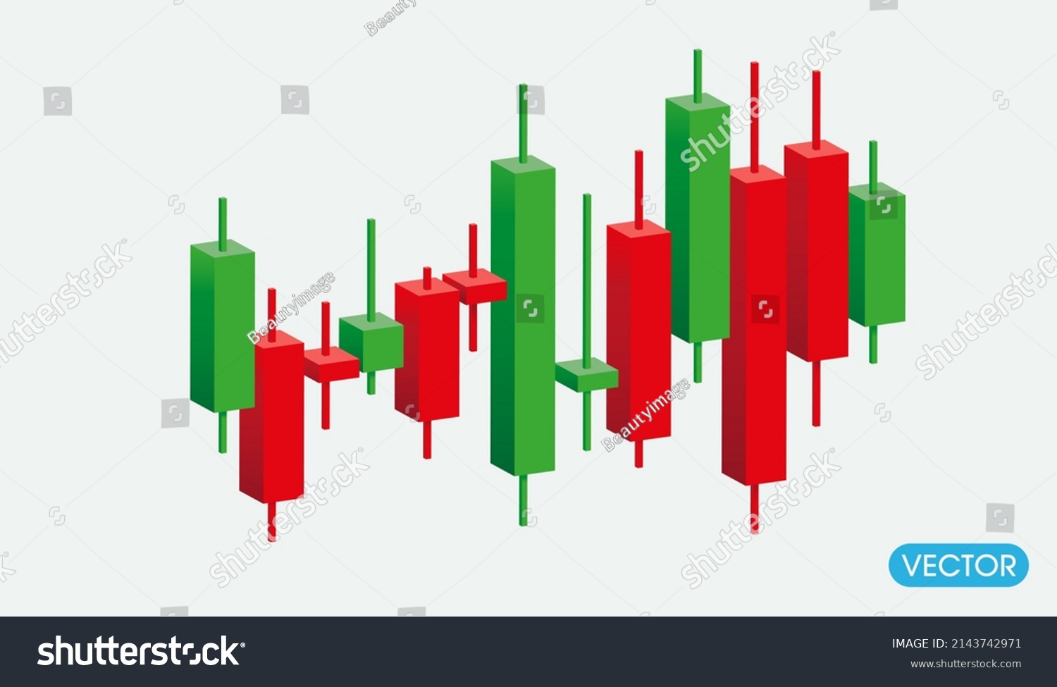 SVG of Growth stock diagram financial graph. candlestick icon trading stock or forex 3d icon vector illustration style svg