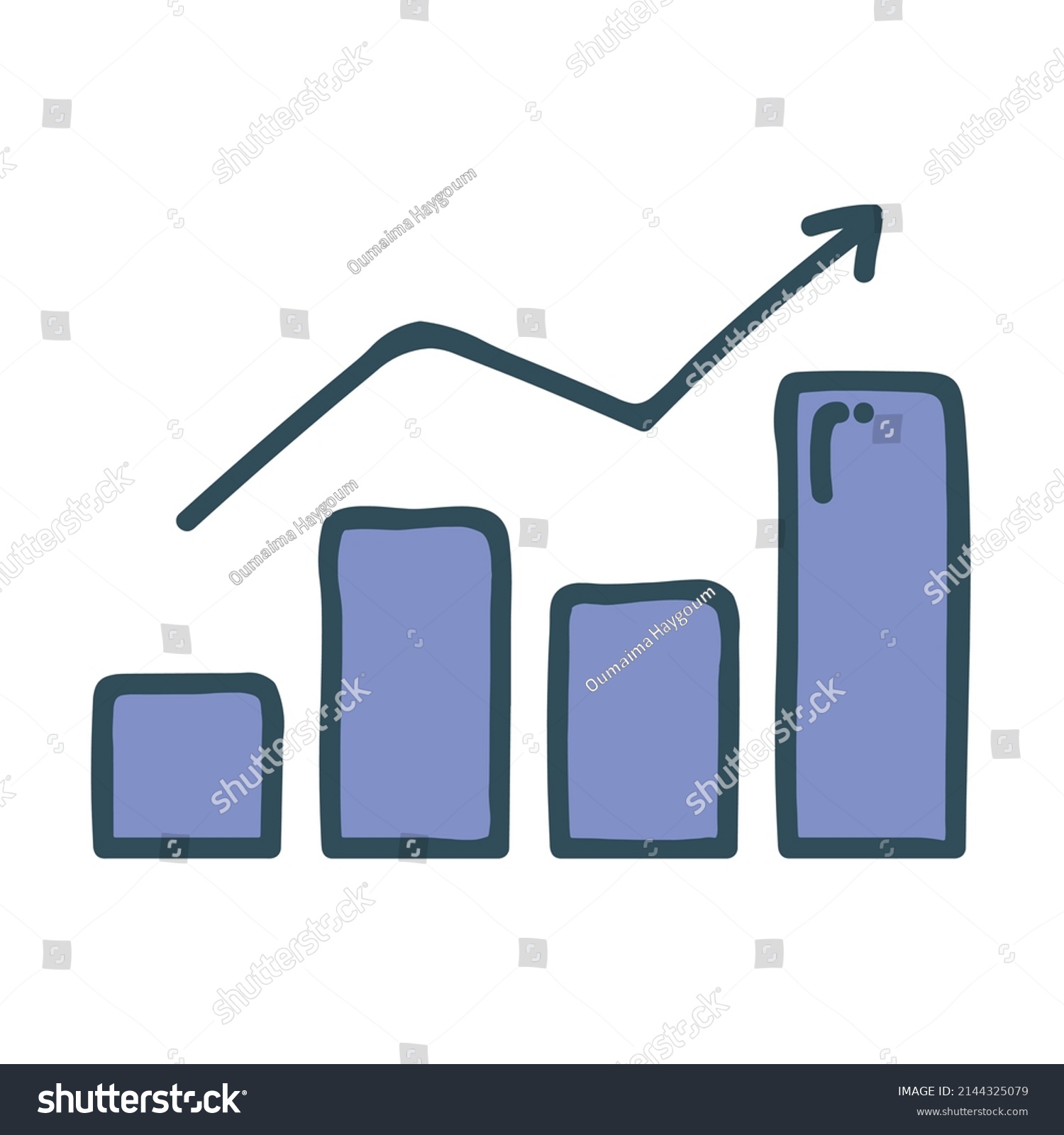 Growth Vector Diagram Arrow Going Vector Stock Vector Royalty Free