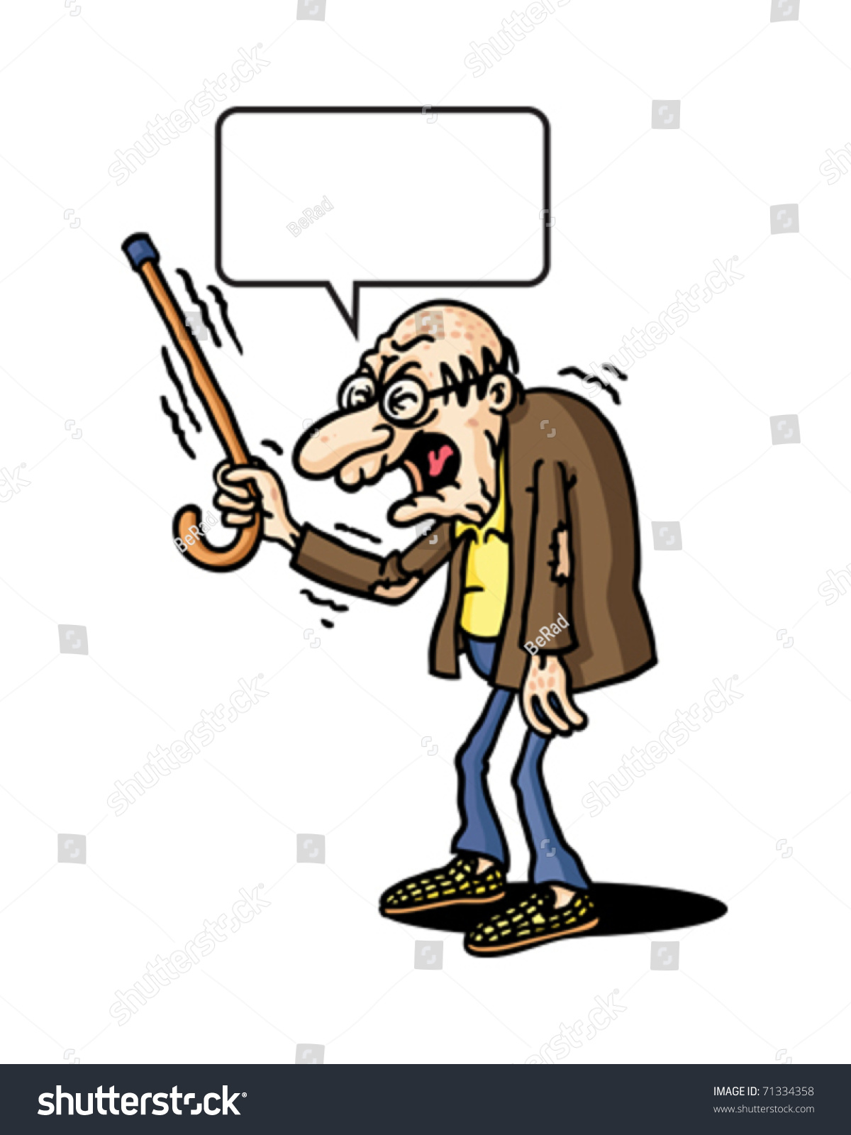 Grumpy Old Man Stock Vector 71334358 - Shutterstock