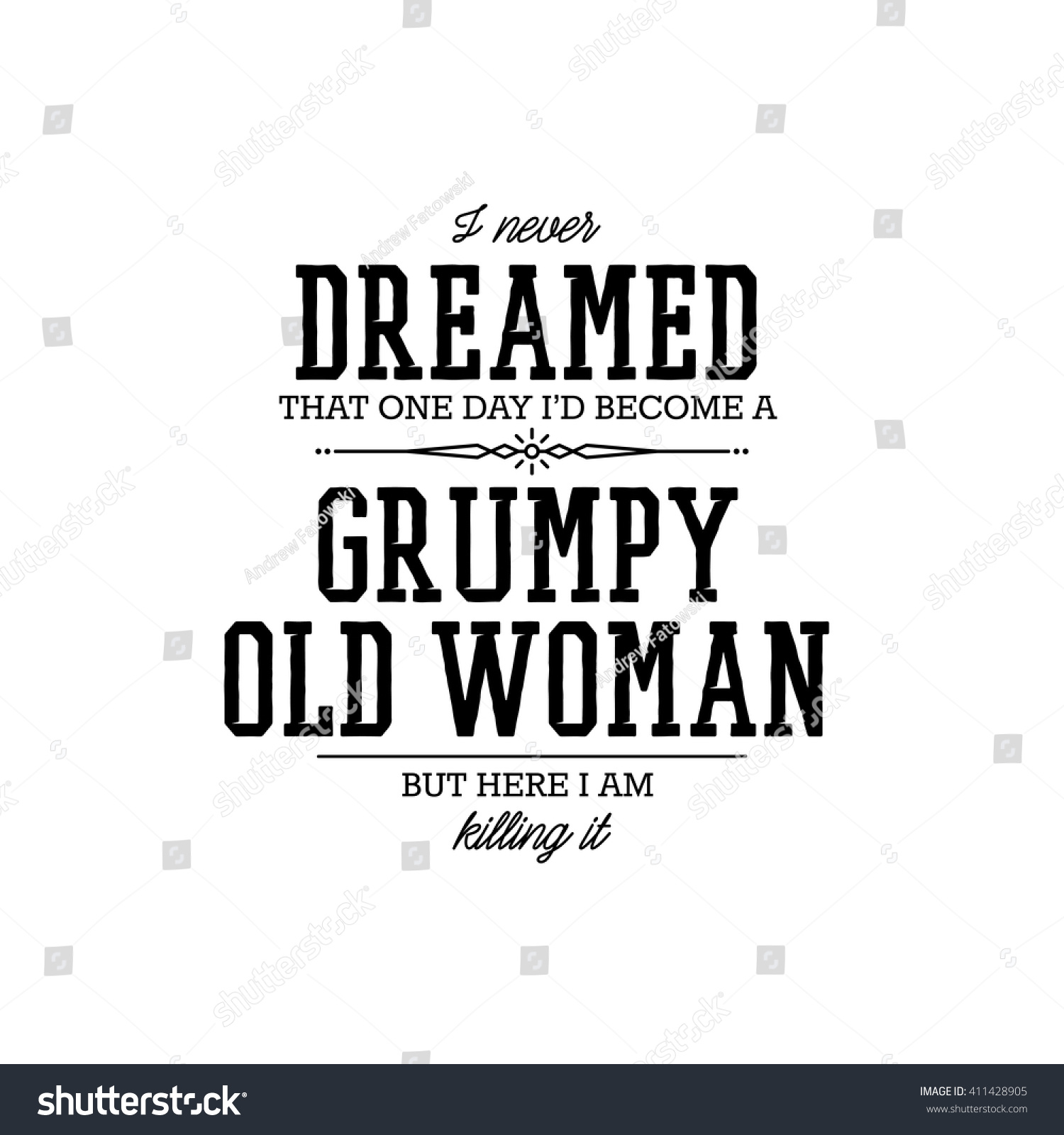 Grumpy Old Woman Stock Vector (Royalty Free) 411428905 | Shutterstock