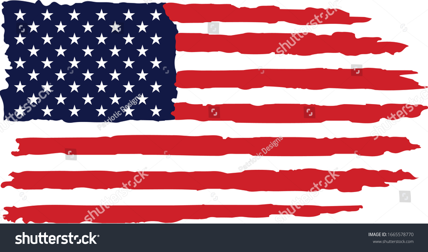 SVG of Grunge American flag.Vector flag of USA. svg
