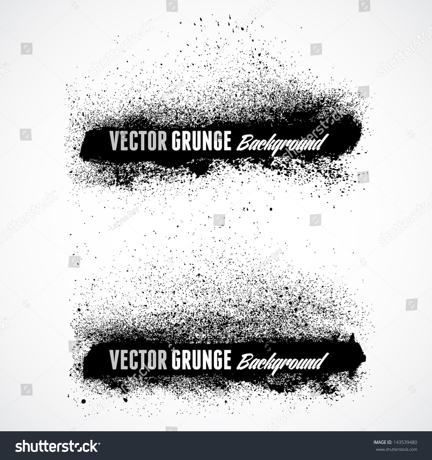 Grunge Banner Backgrounds In Black Color Stock Vector 143539480