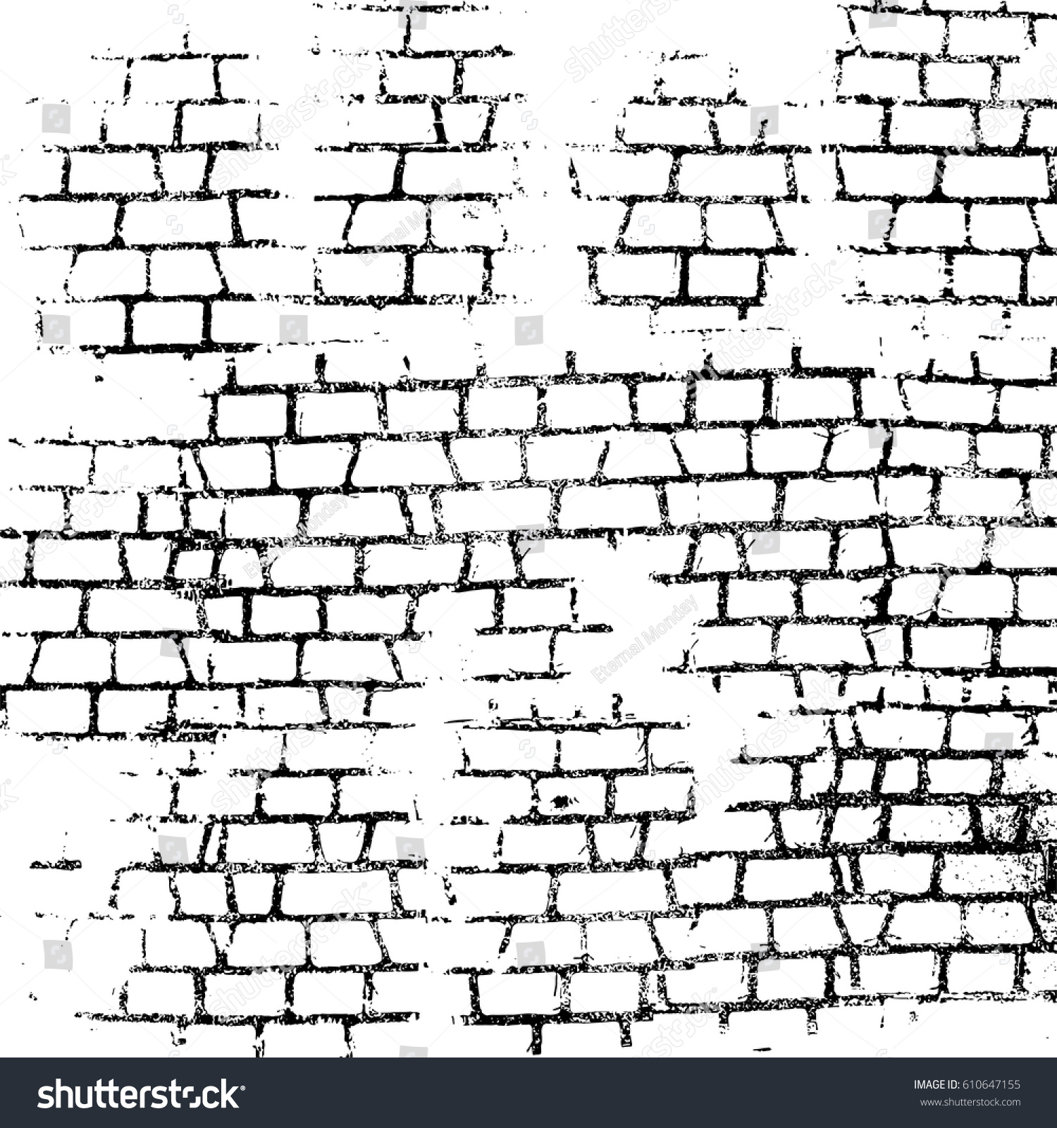 Grunge Black White Texture Template Brick Stock Vector (Royalty Free ...