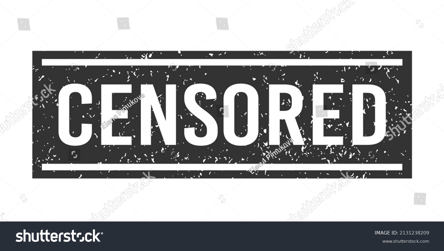 Grunge Black Censored Word Rubber Stamp Stock Vector (Royalty Free ...