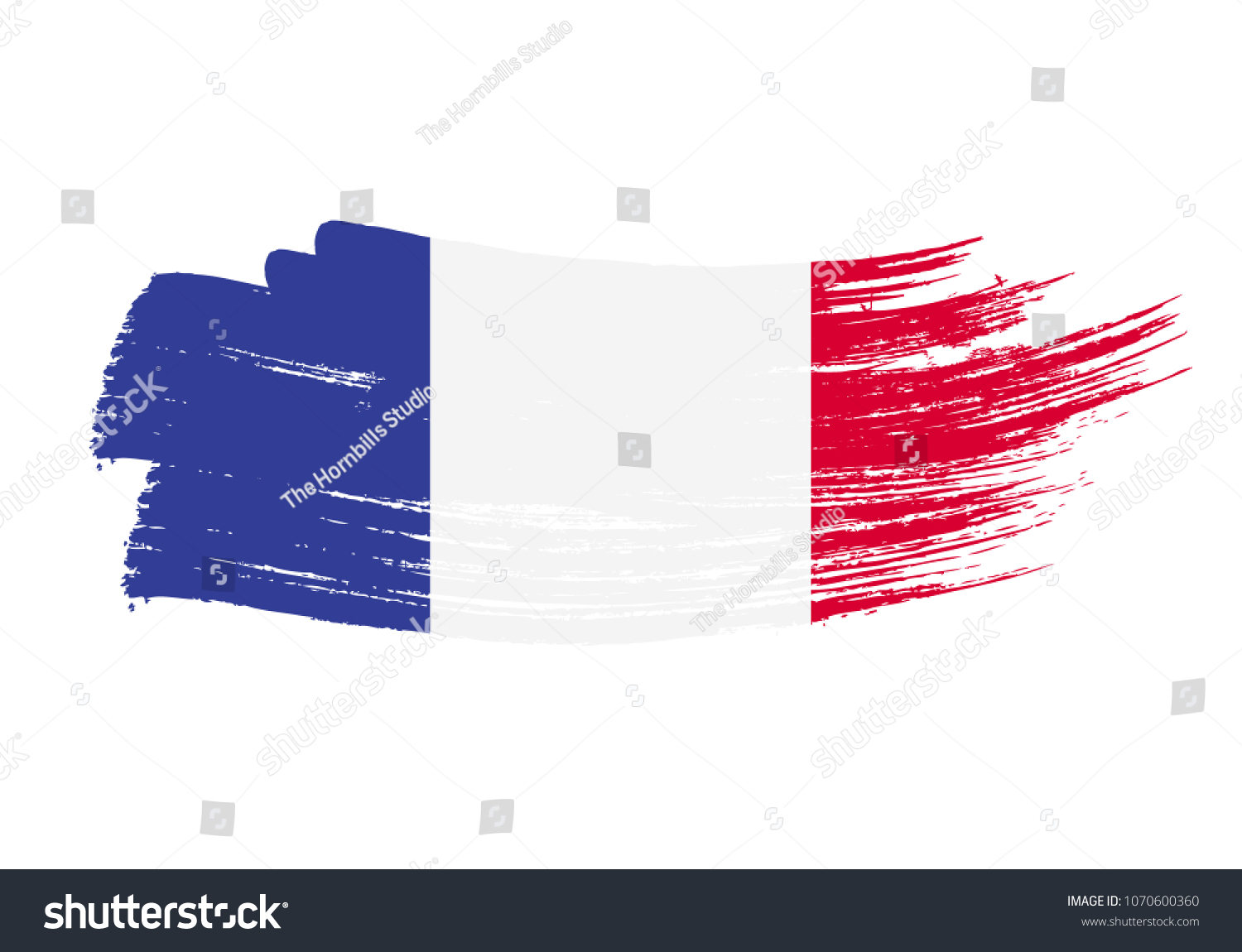 Grunge Brush Stroke France National Flag Stock Vector (Royalty Free ...