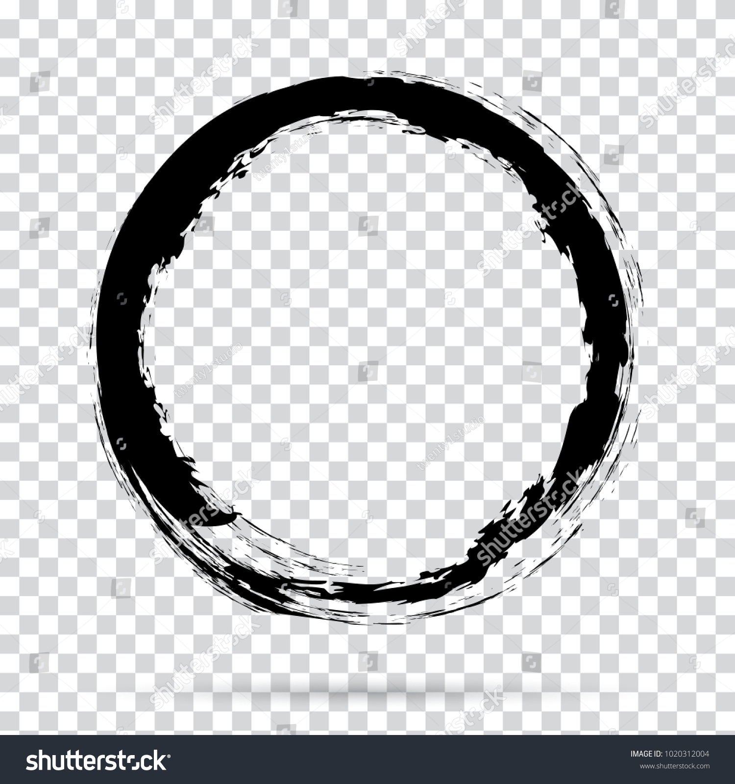 Grunge Circle Black Abstract Logo On Stock Vector Royalty Free