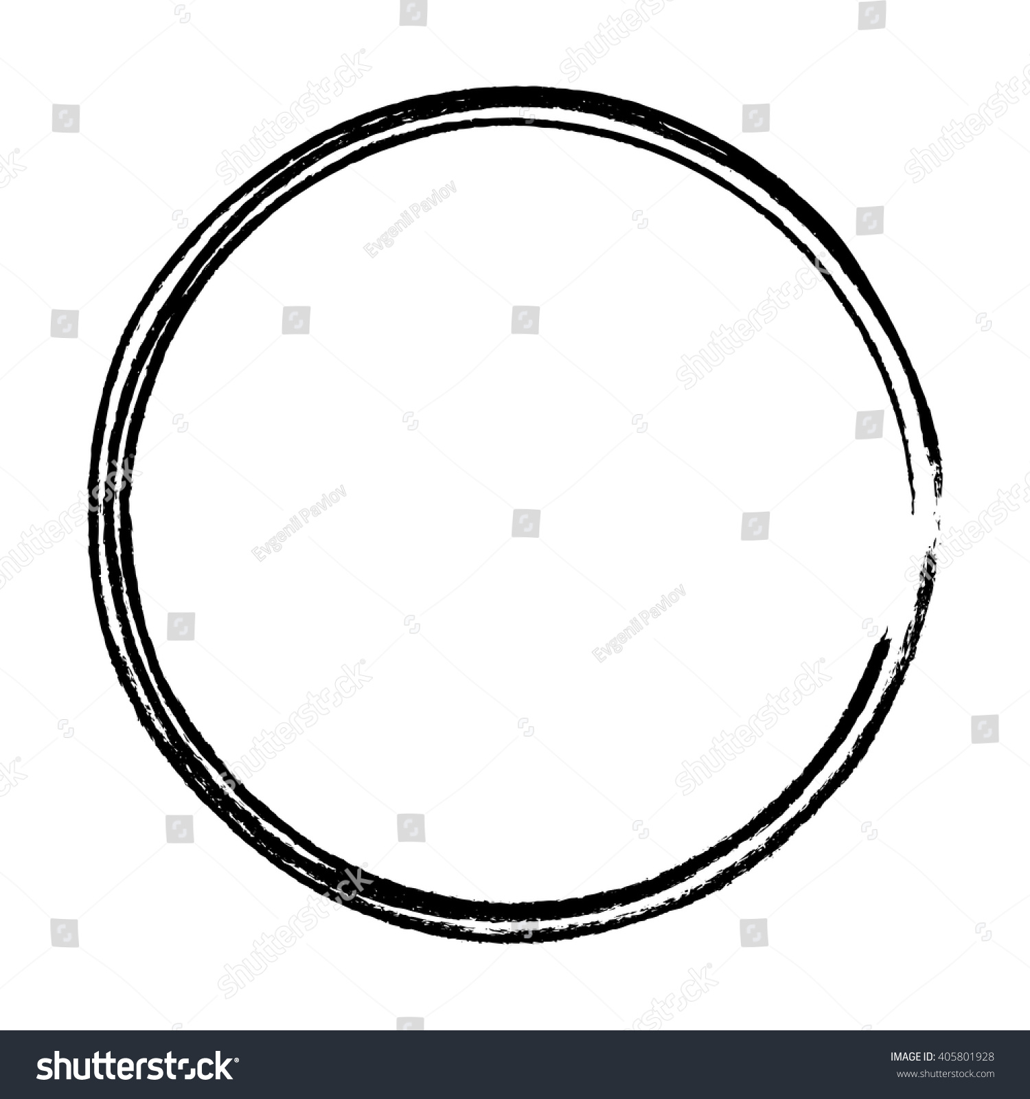 Grunge Circle Frame Vector Illustration Stock Vector Royalty Free 405801928
