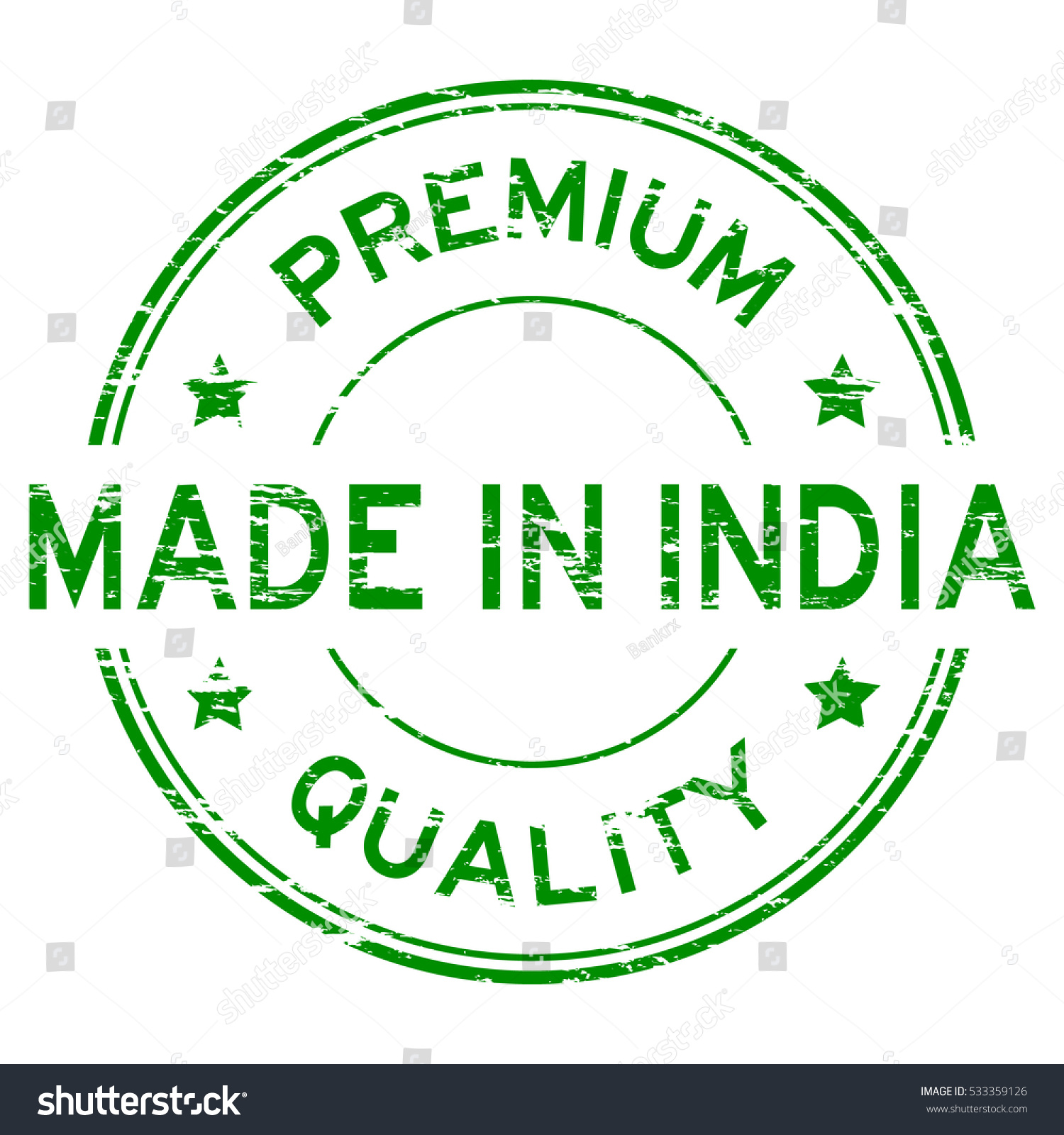 Grunge Green Premium Quality Made India Stock Vector (Royalty Free ...