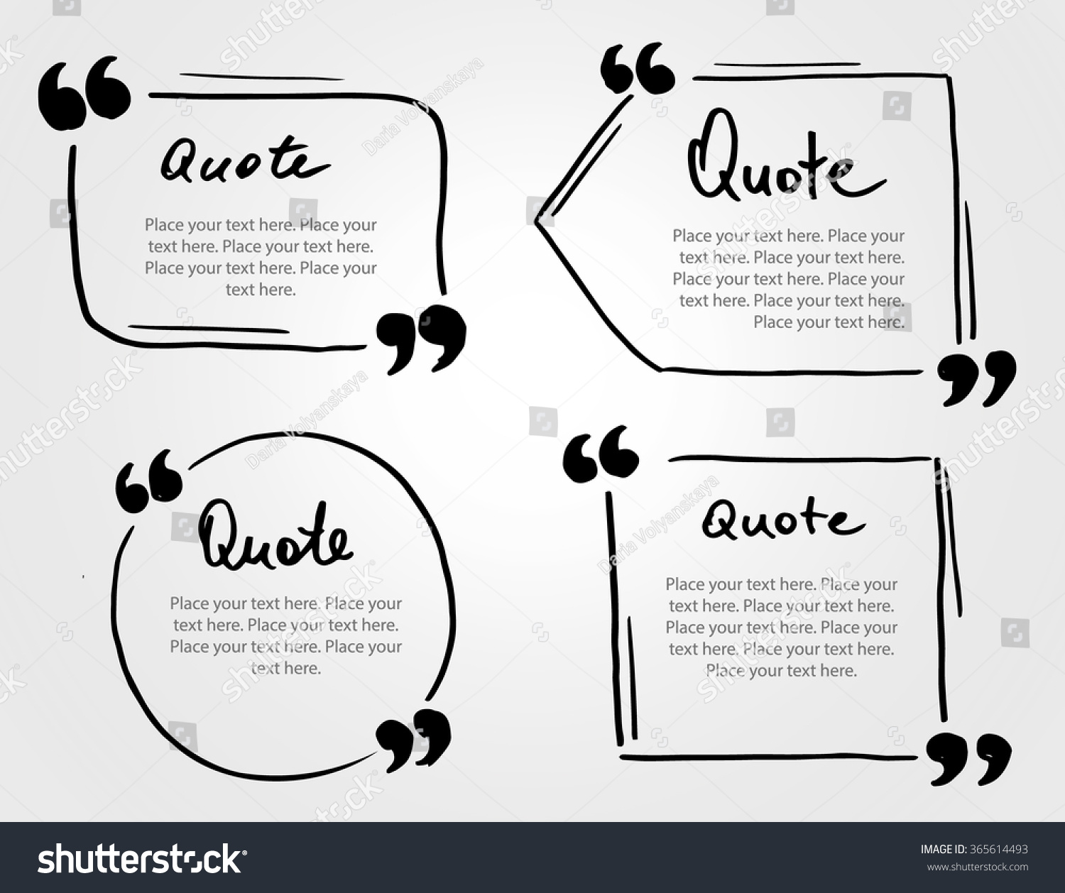 grunge hand drawn marker blank quote stock vector royalty free