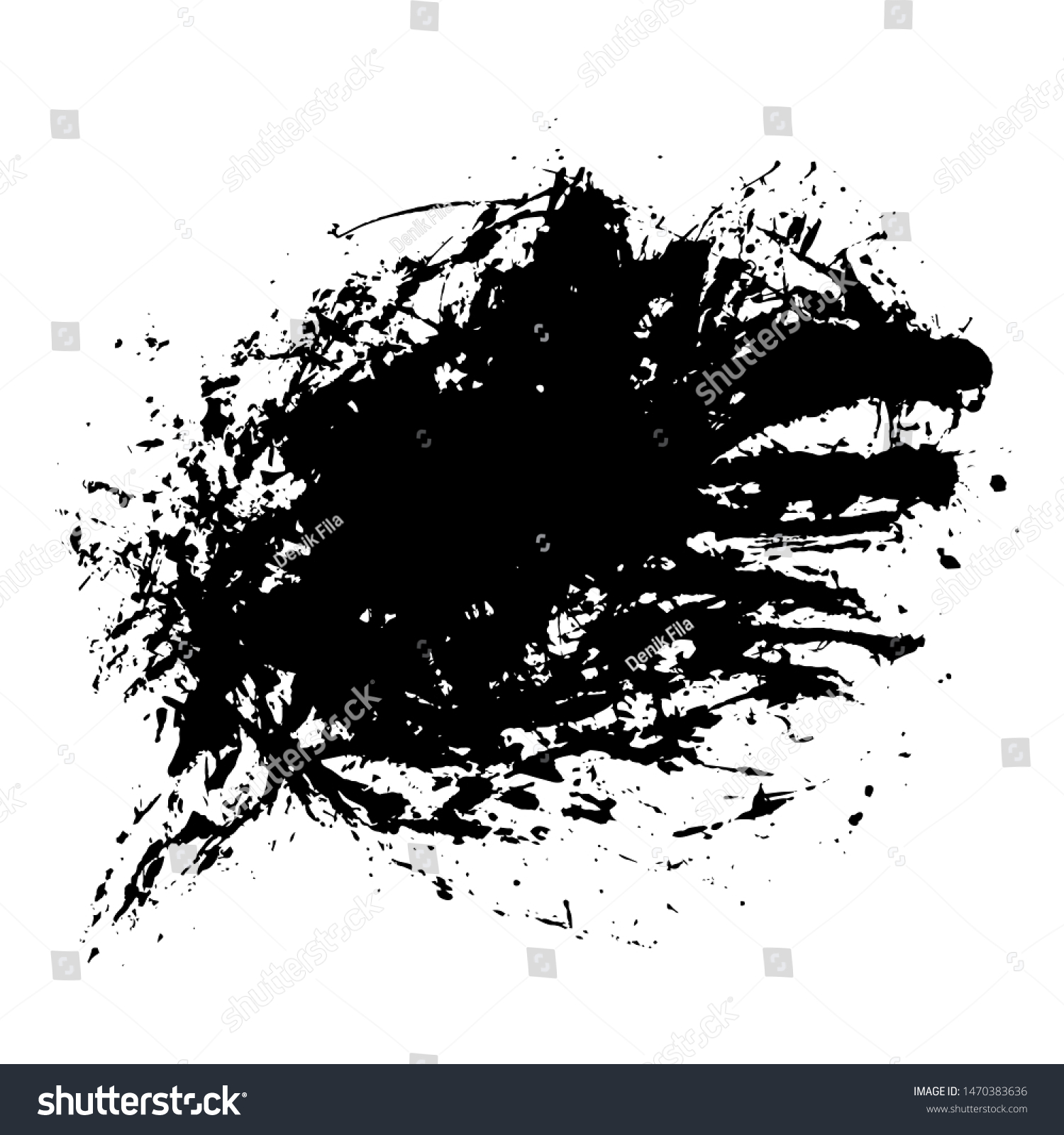 SVG of Grunge Ink Paintbrush Splattered Vector Art for Cover, Poster, Flyer, Brochure, Banner, Background or Wallpaper Design Download svg