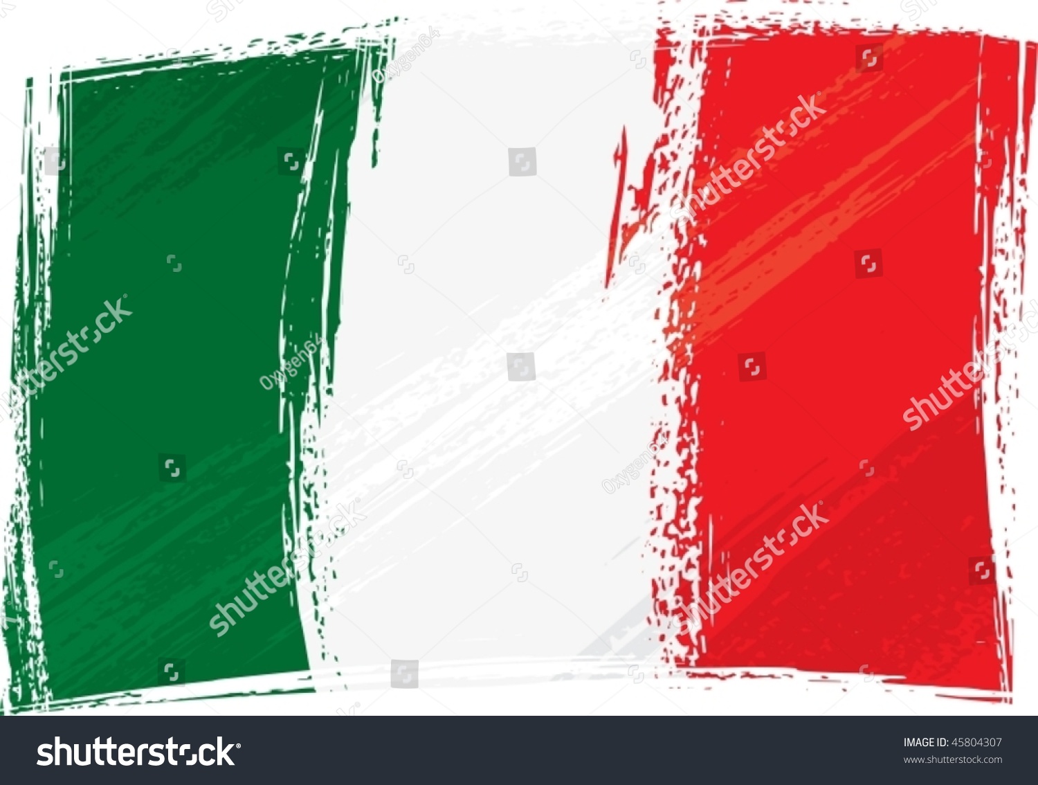 Grunge Italy Flag Stock Vector Illustration 45804307 : Shutterstock