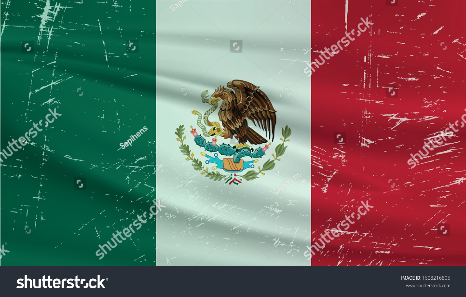 grunge mexico flag mexico flag waving stock vector royalty free 1608216805 shutterstock