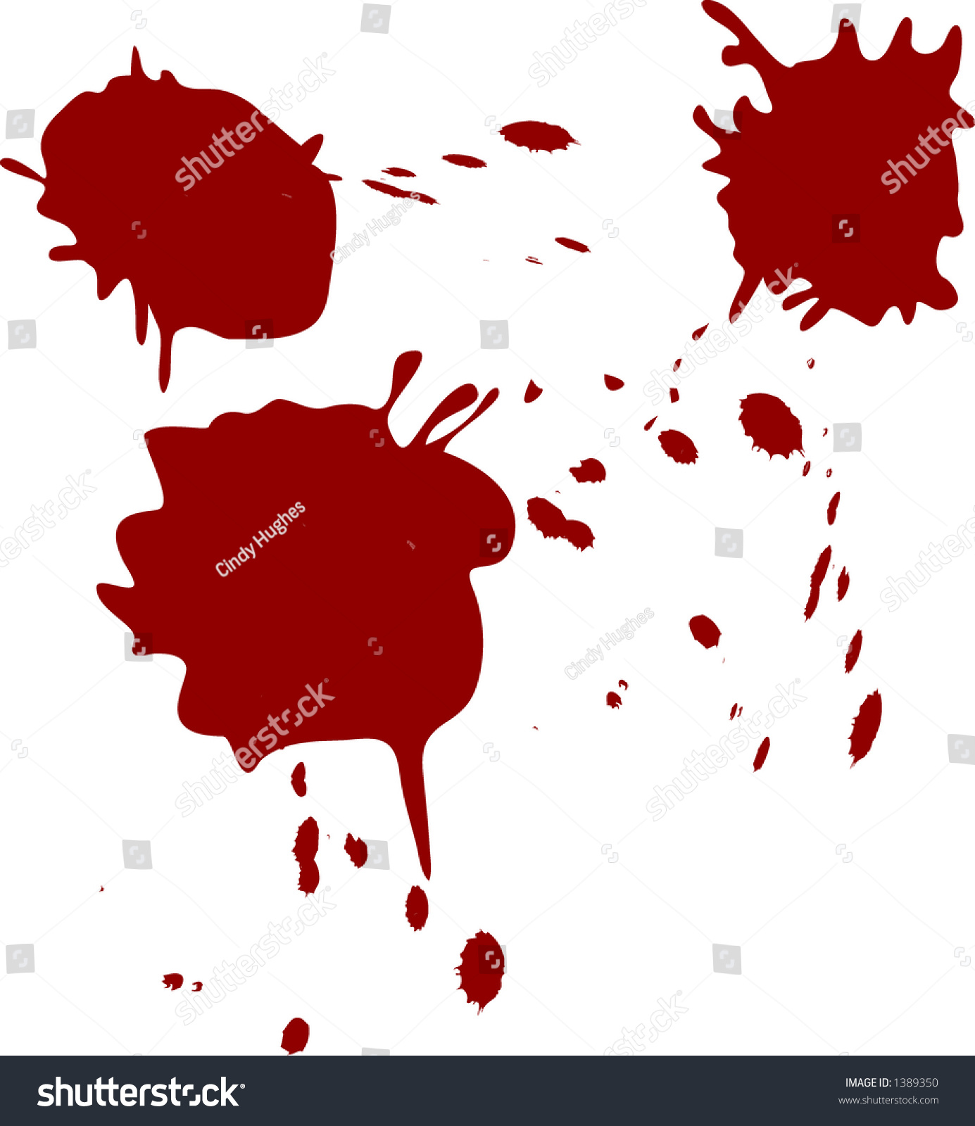 Grunge Paint Splashes Drips And Splatter Stock Vector Illustration ...