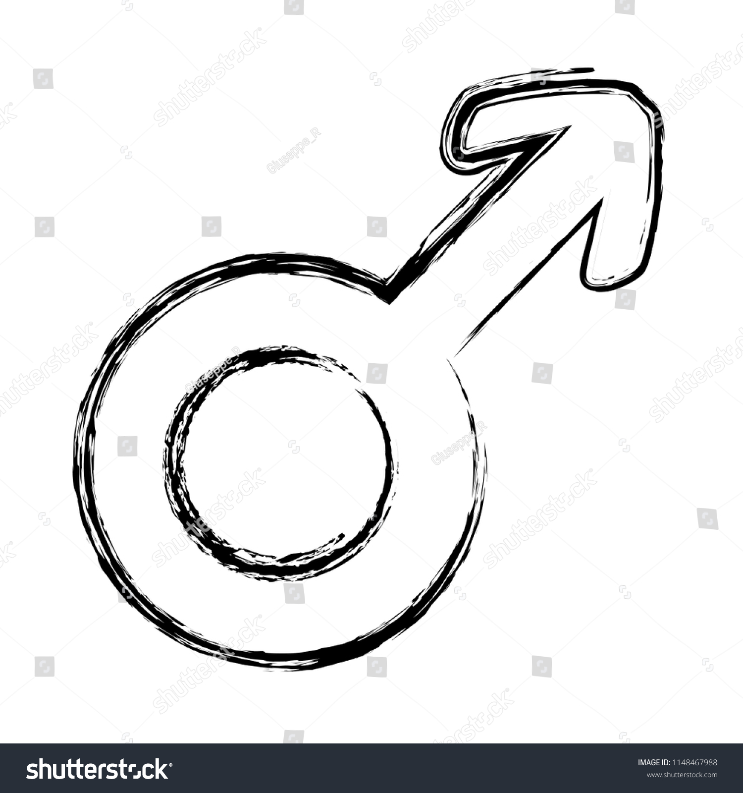 Grunge Pictogram Man Sex Symbol Style Vector De Stock Libre De Regalías 1148467988 Shutterstock 8564