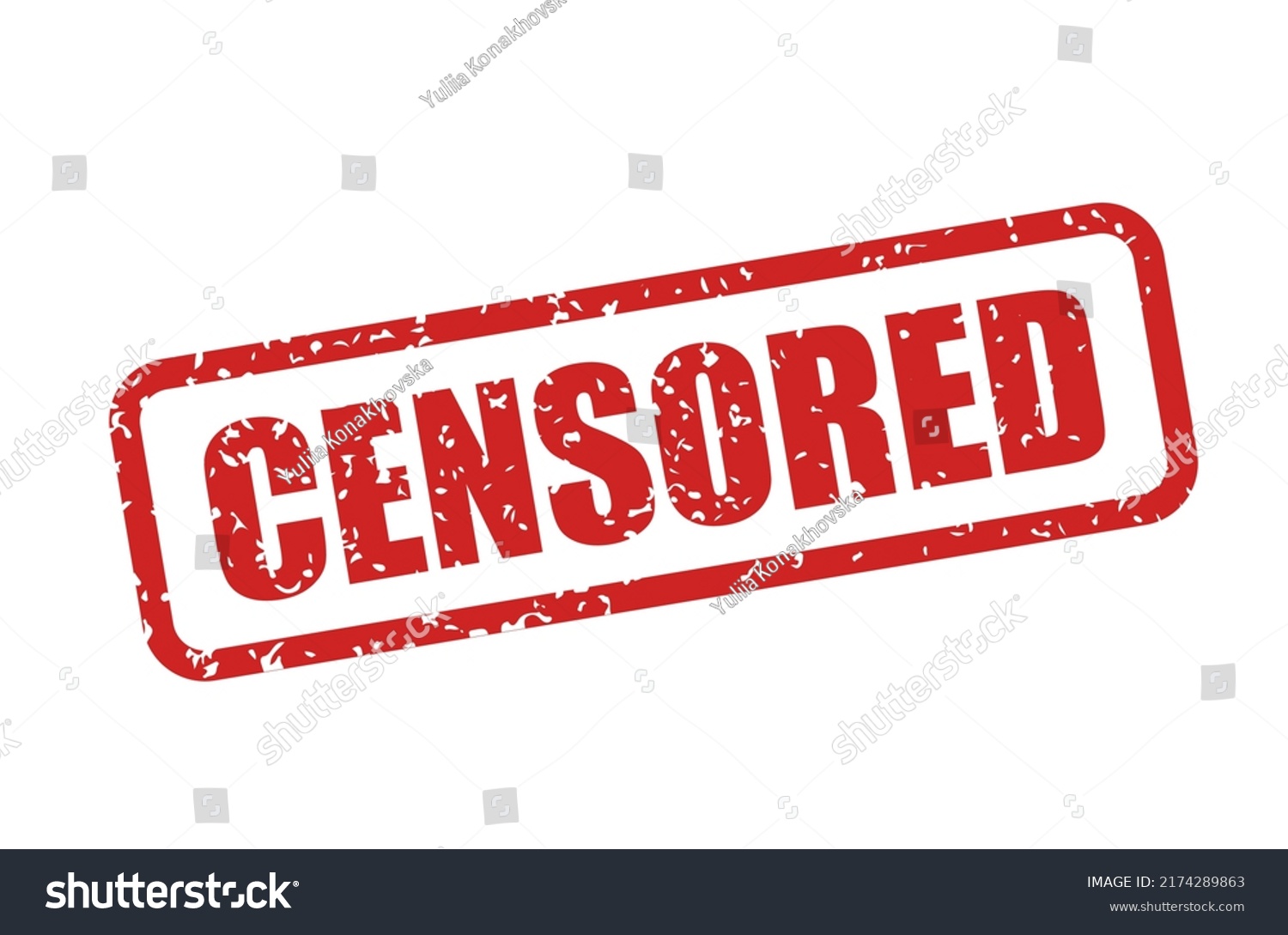 Grunge Red Censored Word Rubber Seal Stock Vector (Royalty Free ...