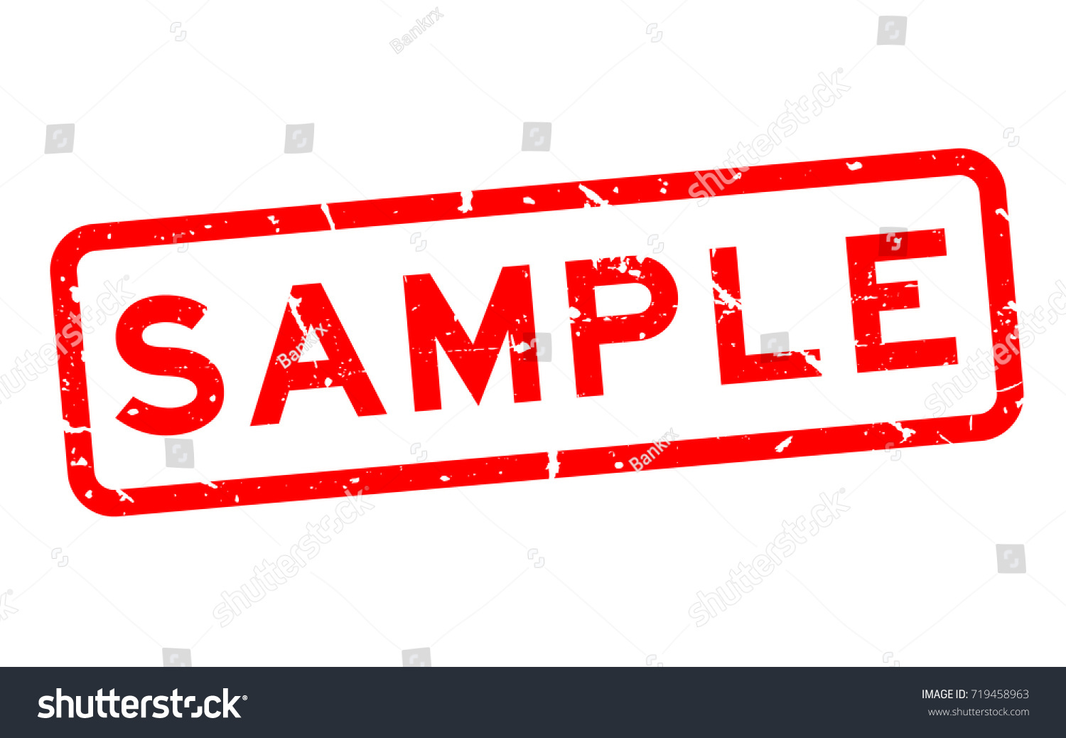 Grunge Red Sample Word Square Rubber Stock Vector (Royalty Free ...