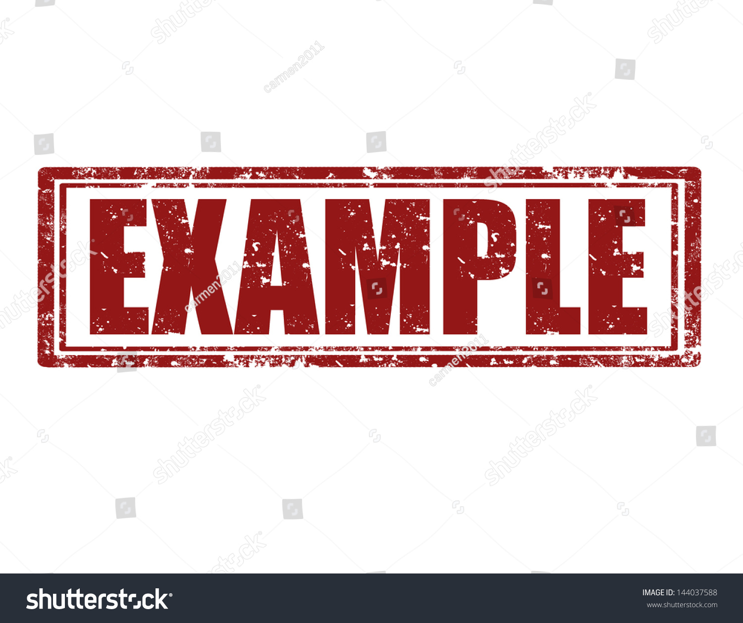 Grunge Rubber Red Stamp Word Example Stock Vector 144037588 - Shutterstock