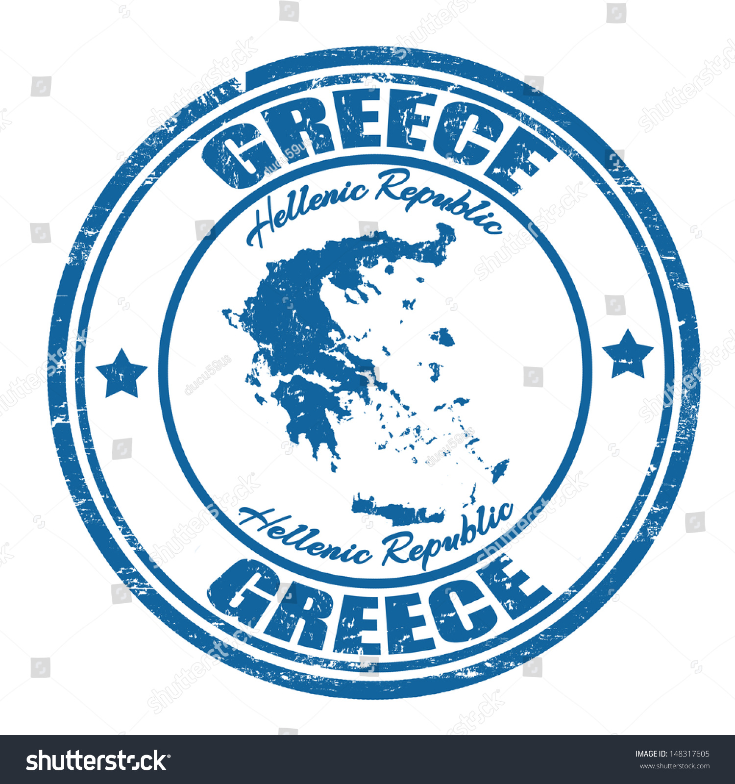 Grunge Rubber Stamp Name Map Greece Stock Vector 148317605 - Shutterstock