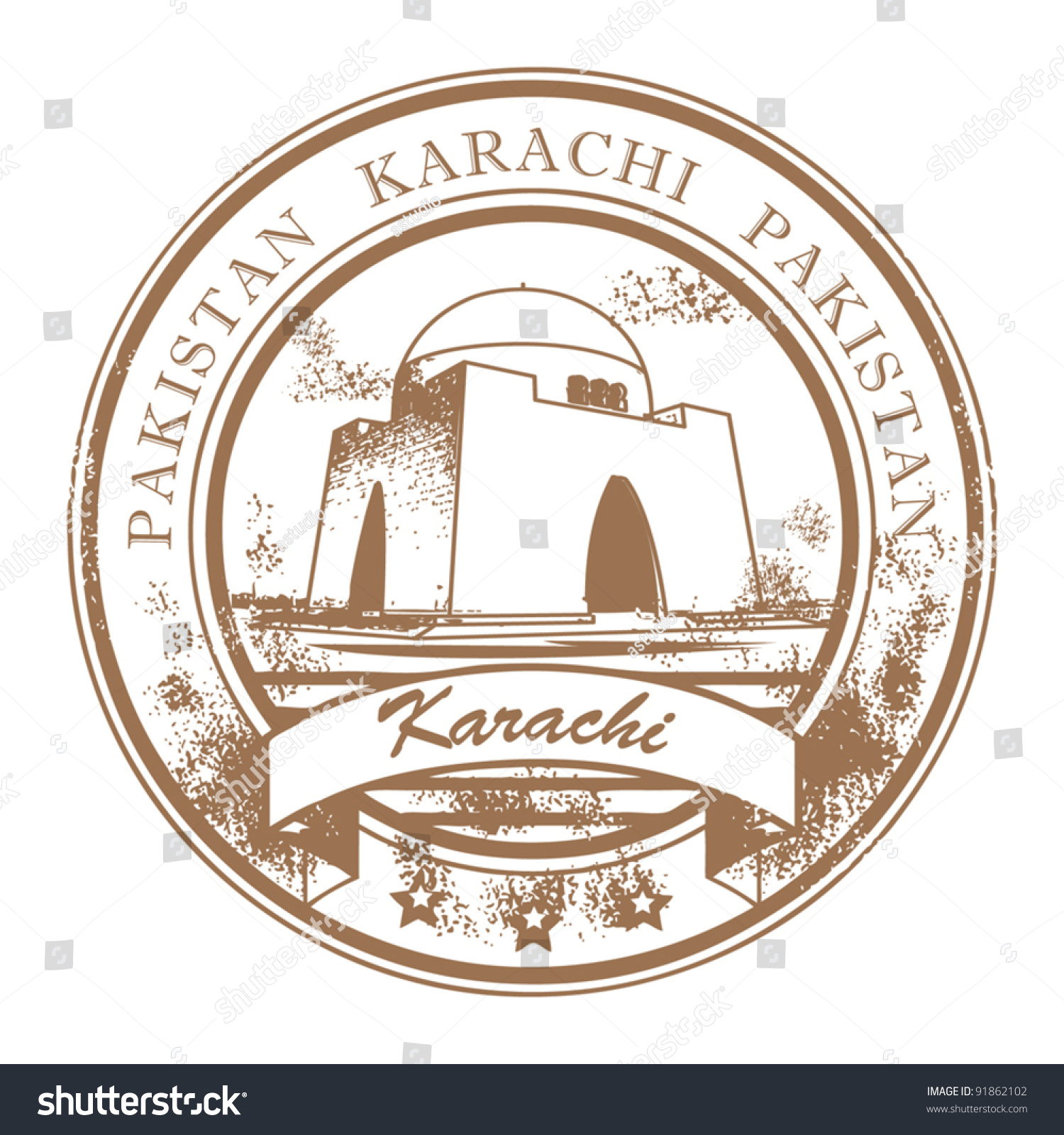 Grunge Rubber Stamp Words Karachi Pakistan Stock Vector 91862102 ...