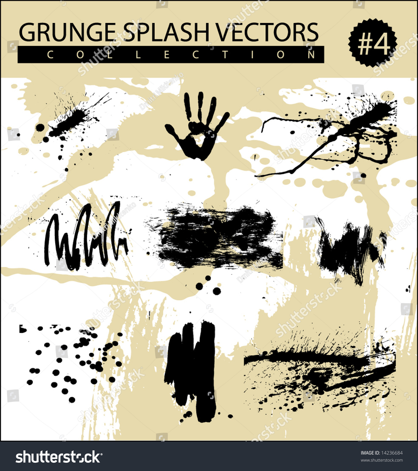 Grunge Splash Vectors Stock Vector Royalty Free 14236684 Shutterstock