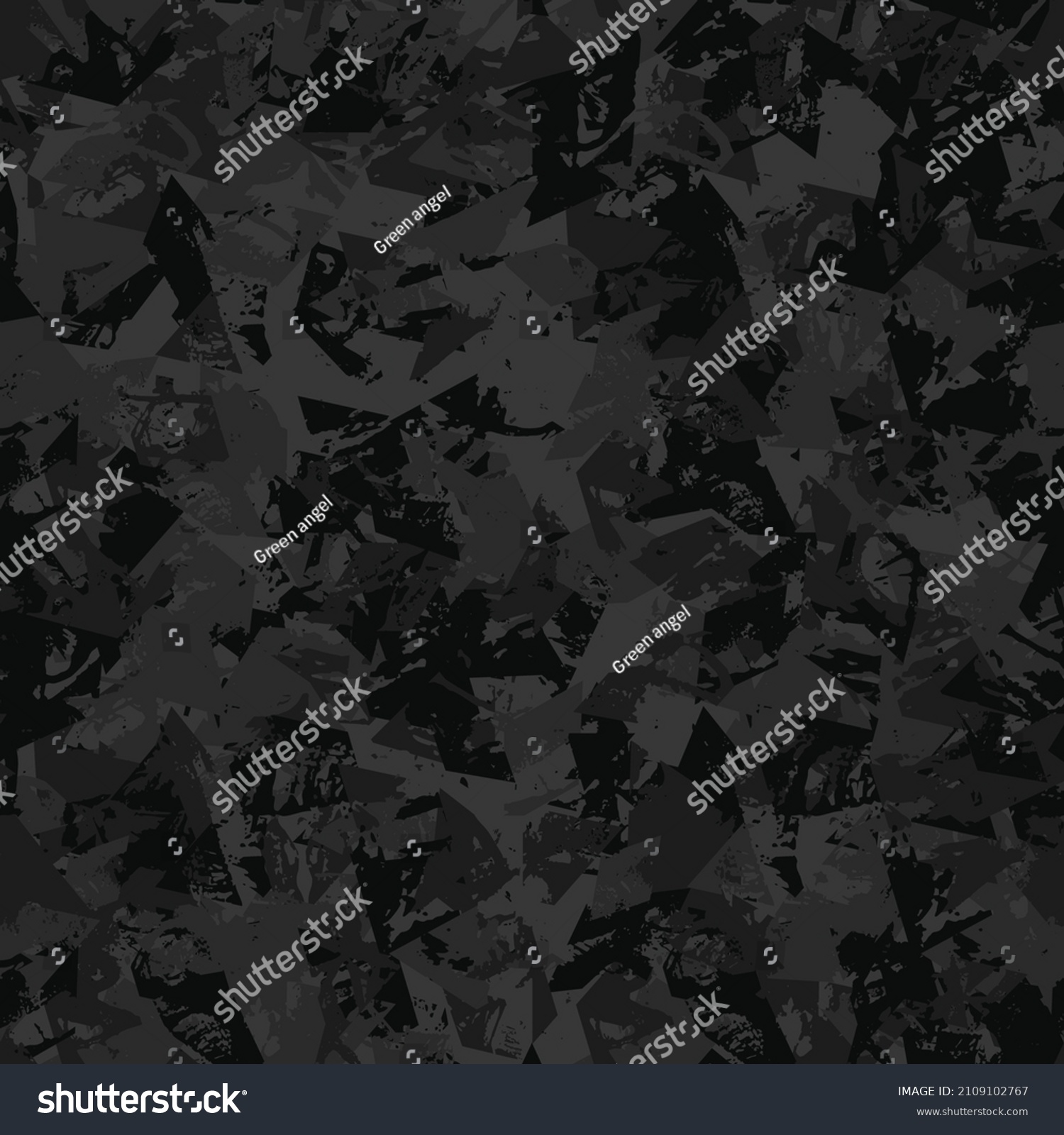 SVG of Grunge urban camouflage, black modern fashion design. Dirty brush stroke camo military pattern. Army uniform, fashionable fabric print. Vector seamless monochrome texture svg