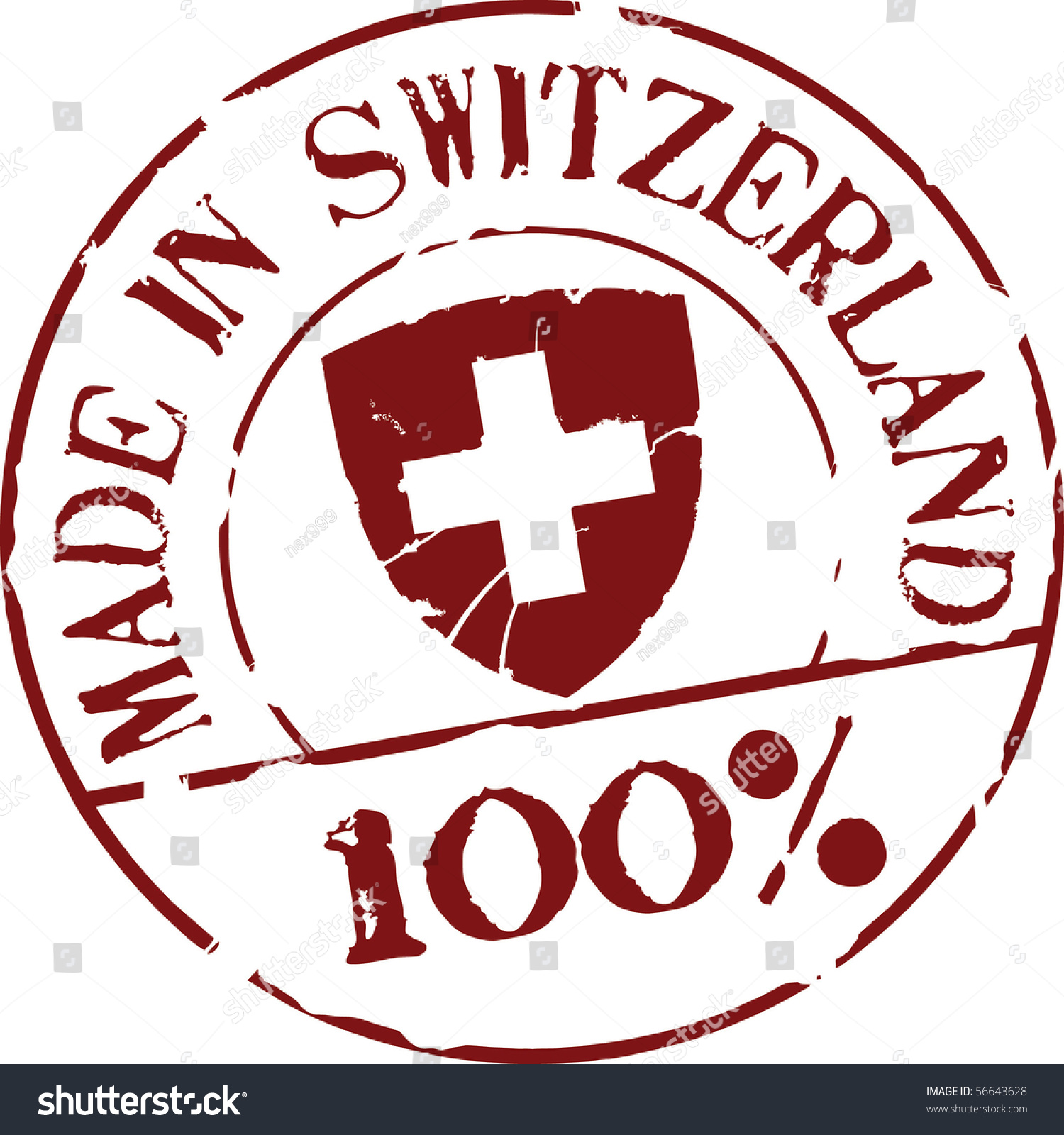 Grunge Vector Stamp Words Made Switzerland Stock Vector 56643628 ...
