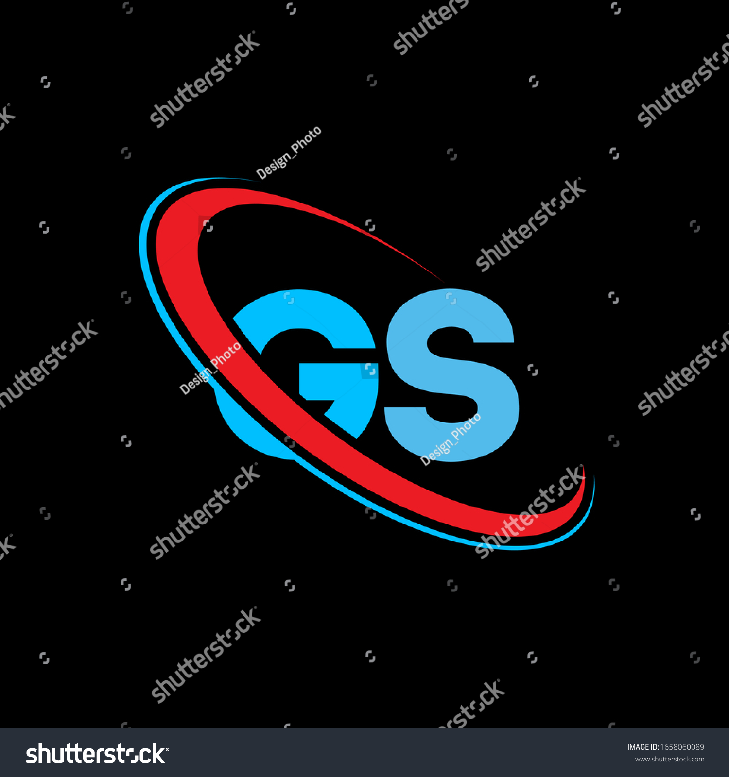 Gs G S Letter Logo Design Stock Vector (Royalty Free) 1658060089