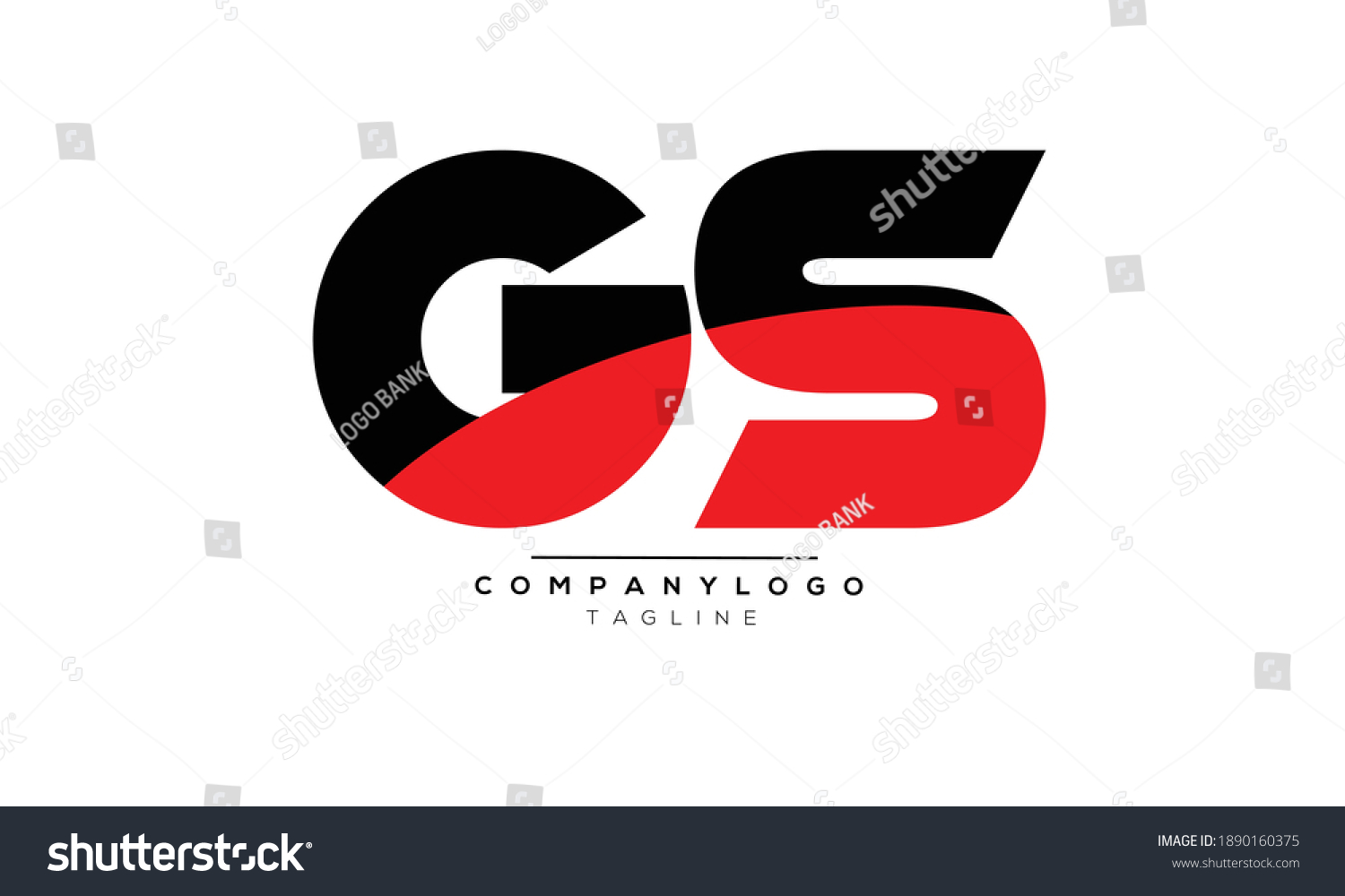 Gs Icon Monogram Letter Text Alphabet Stock Vector (Royalty Free ...