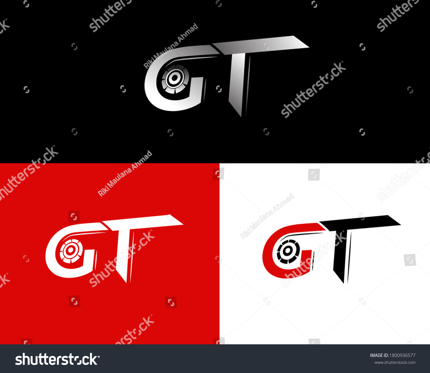 Gt Logo Design Template Illustration Vector Stock Vector (Royalty Free ...