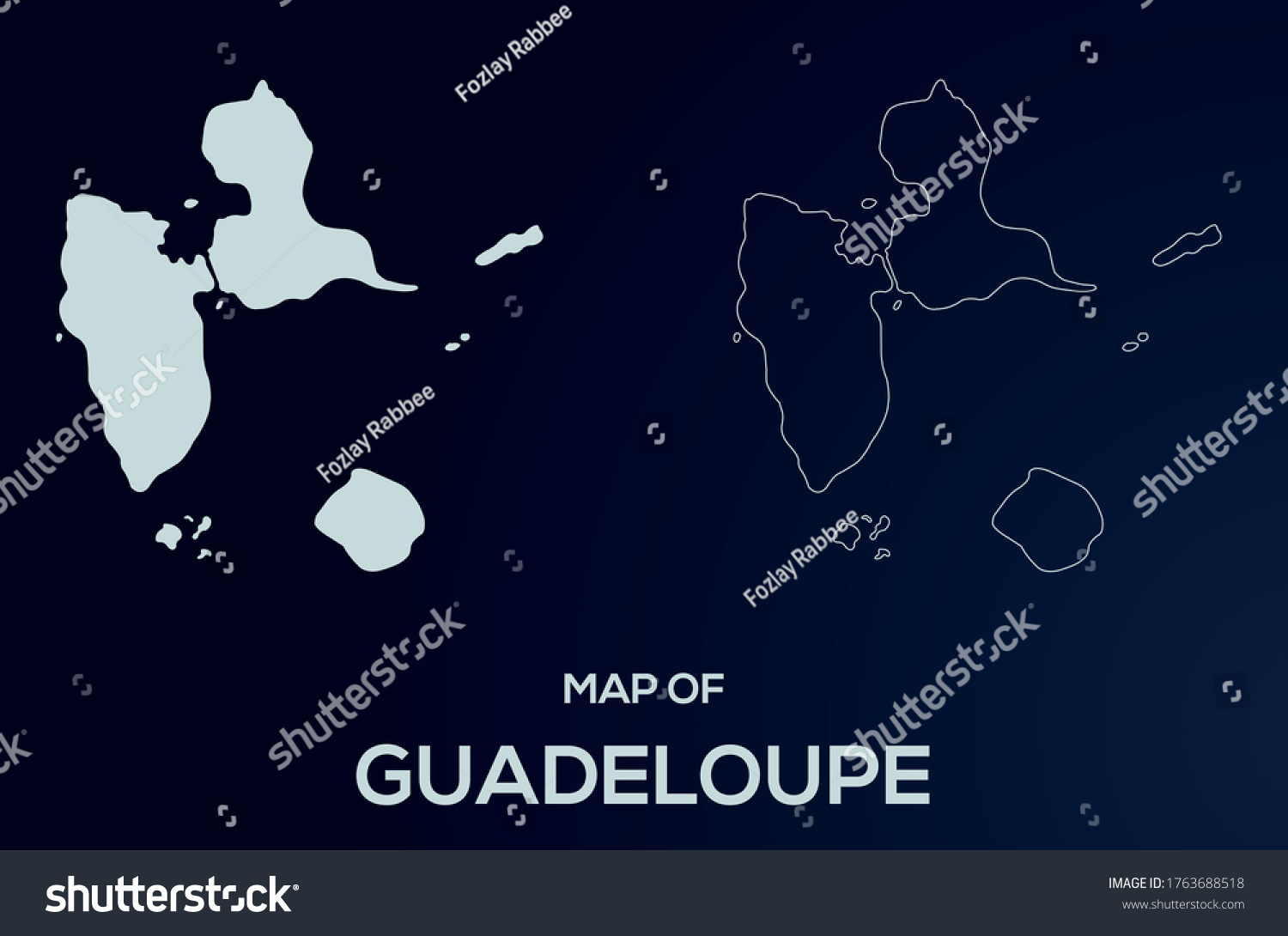 Map Of Guadeloupe Detailed Vector Map With Royalty Free Stock Vector The Best Porn Website